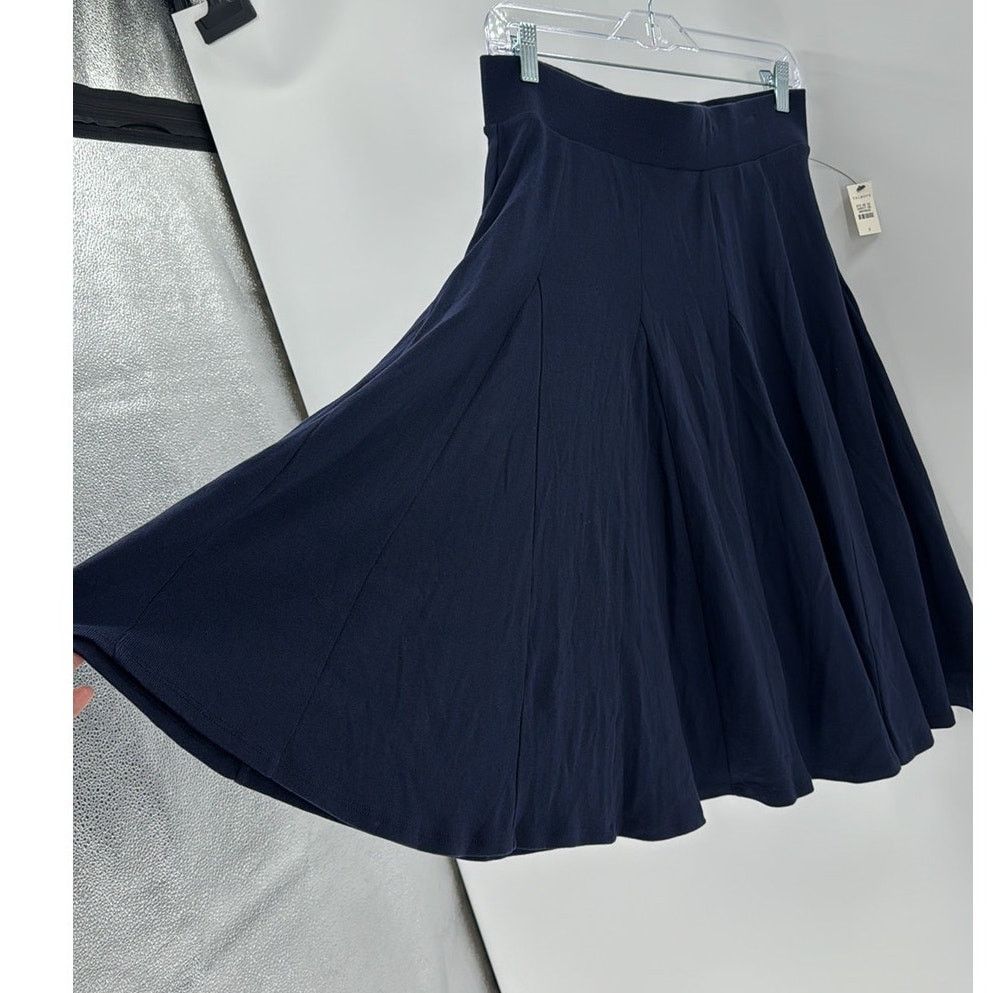 Other Talbots SUPERSOFT PONTE MIDI SKIRT navy blue versatile midi Size 27" / US 4 / IT 40 - 3 Thumbnail