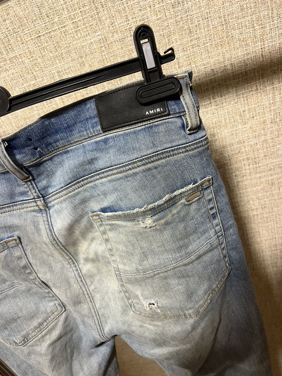 Amiri AMIRI BLUE DISTRESSED SLIM JEANS Size US 34 / EU 50 - 7 Thumbnail