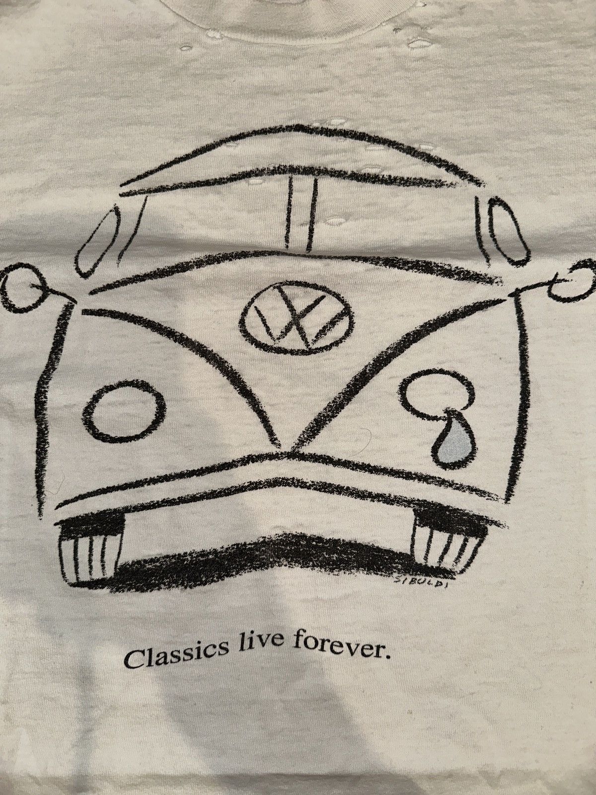Vintage THRASH Vintage 90s Volkswagen Bus Classics Live Forever Tee Size US XL / EU 56 / 4 - 9 Thumbnail