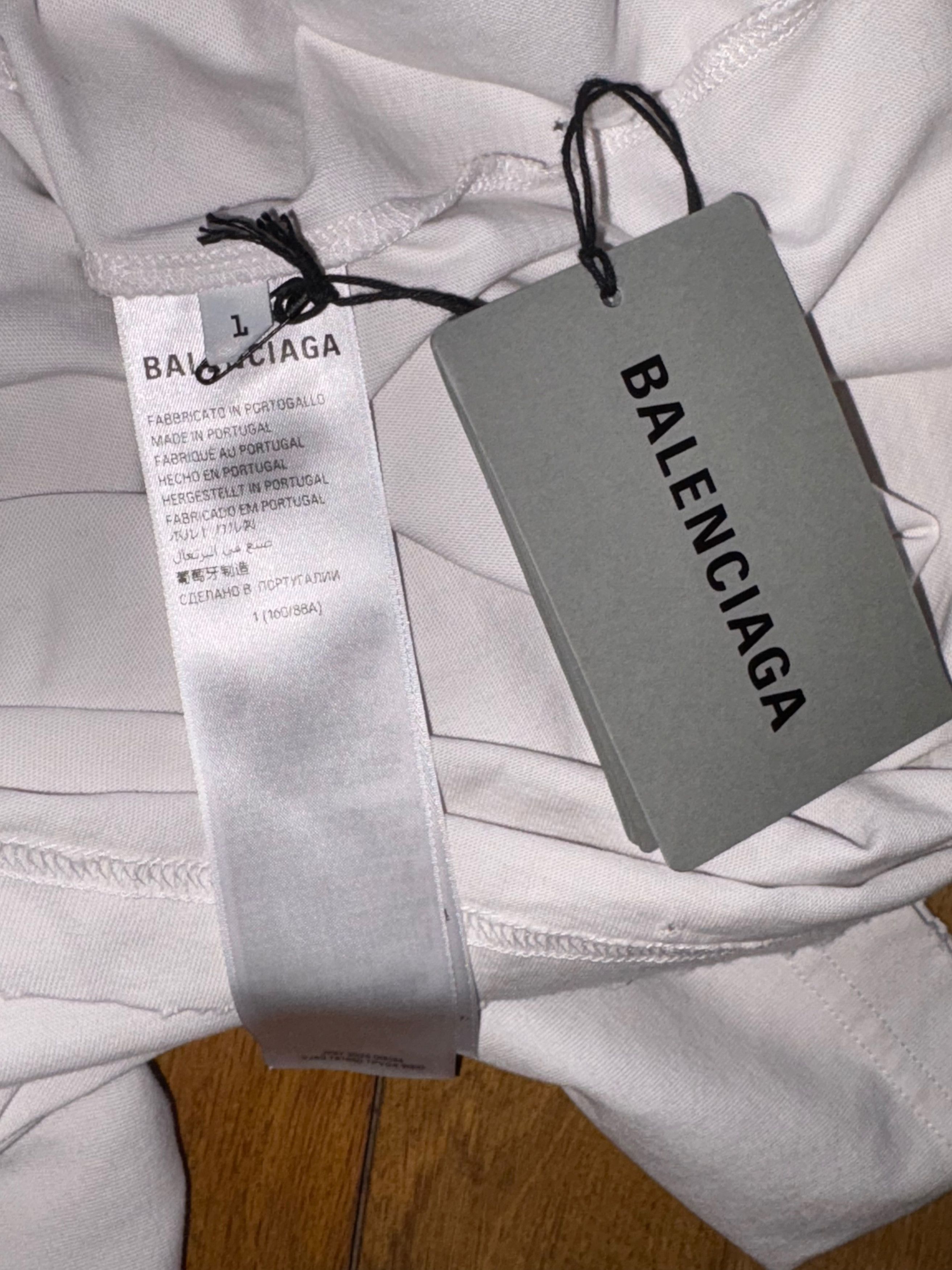 Balenciaga Balenciaga white pierced tshirt Size US S / EU 44-46 / 1 - 6 Thumbnail