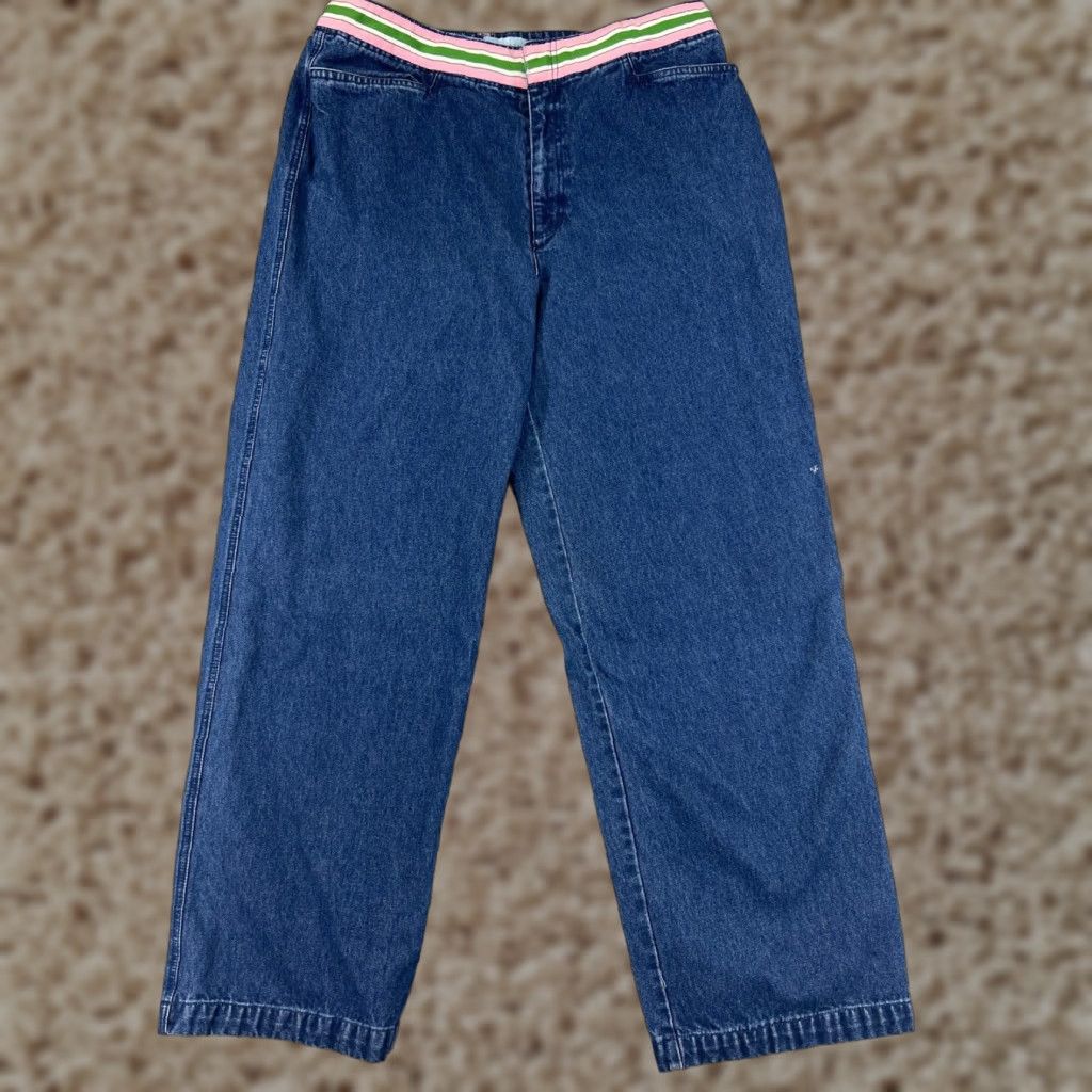 Vintage Chadwicks Jeans Womens 14 Blue Bootcut Medium Wash Mid Rise Cotton 29x28 Denim Regular Zip Belt Loops 5-Pocket Size 36" / US 14 / IT 50 - 1 Thumbnail