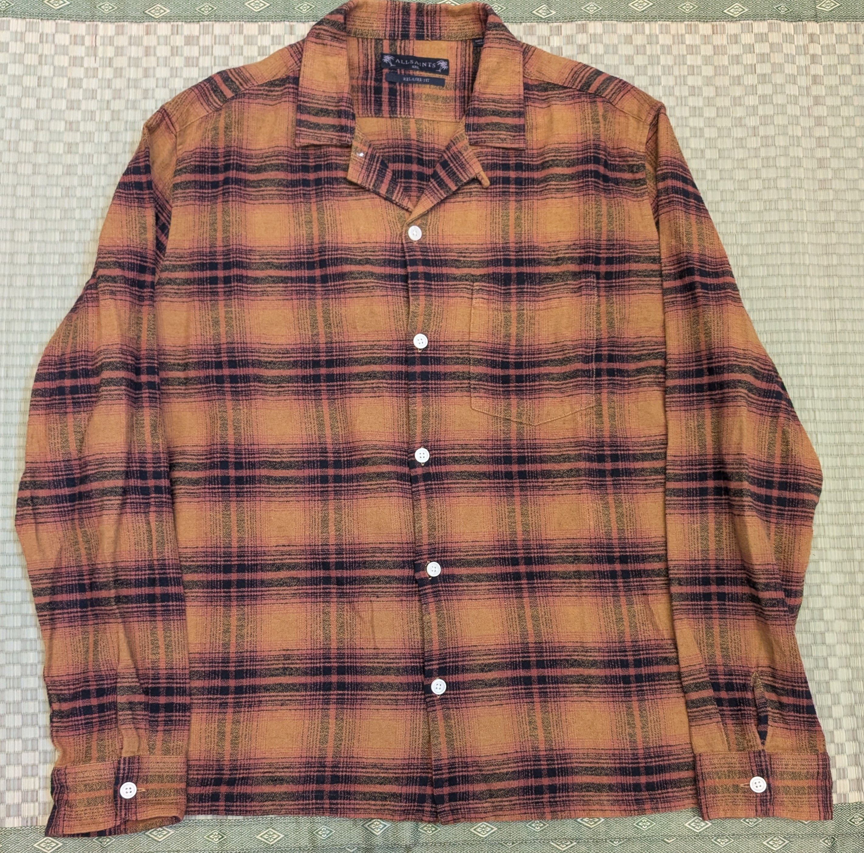 Allsaints Allsaints Ysidro Wool Blend Relaxed Fit Plaid Shirt Size US XXL / EU 58 / 5 - 1 Thumbnail