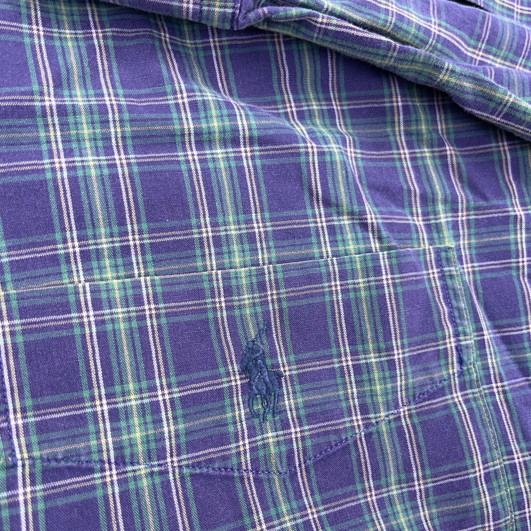 Ralph Lauren Ralph Lauren Oxford Shirt Men XL Purple Plaid Button Up Pocket OCBD Faded VTG • Button-Front • 100% Cotton • Regular Fit Womens? Size US XL / EU 56 / 4 - 5 Thumbnail