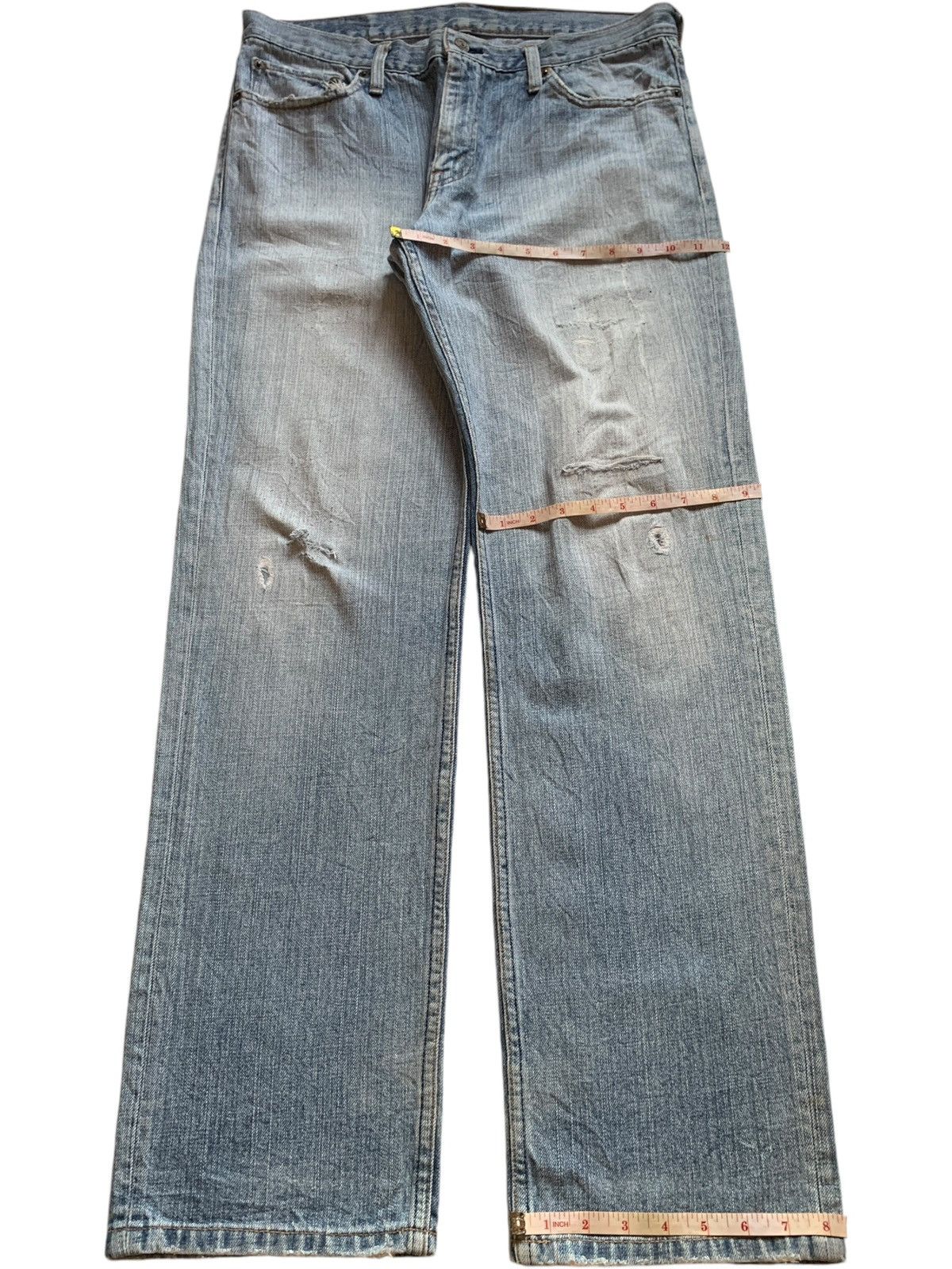 Levi's × Levi's Vintage Clothing Vintage 90s Levis Faded Blue Wash Distressed Baggy Jeans Size US 34 / EU 50 - 14 Thumbnail