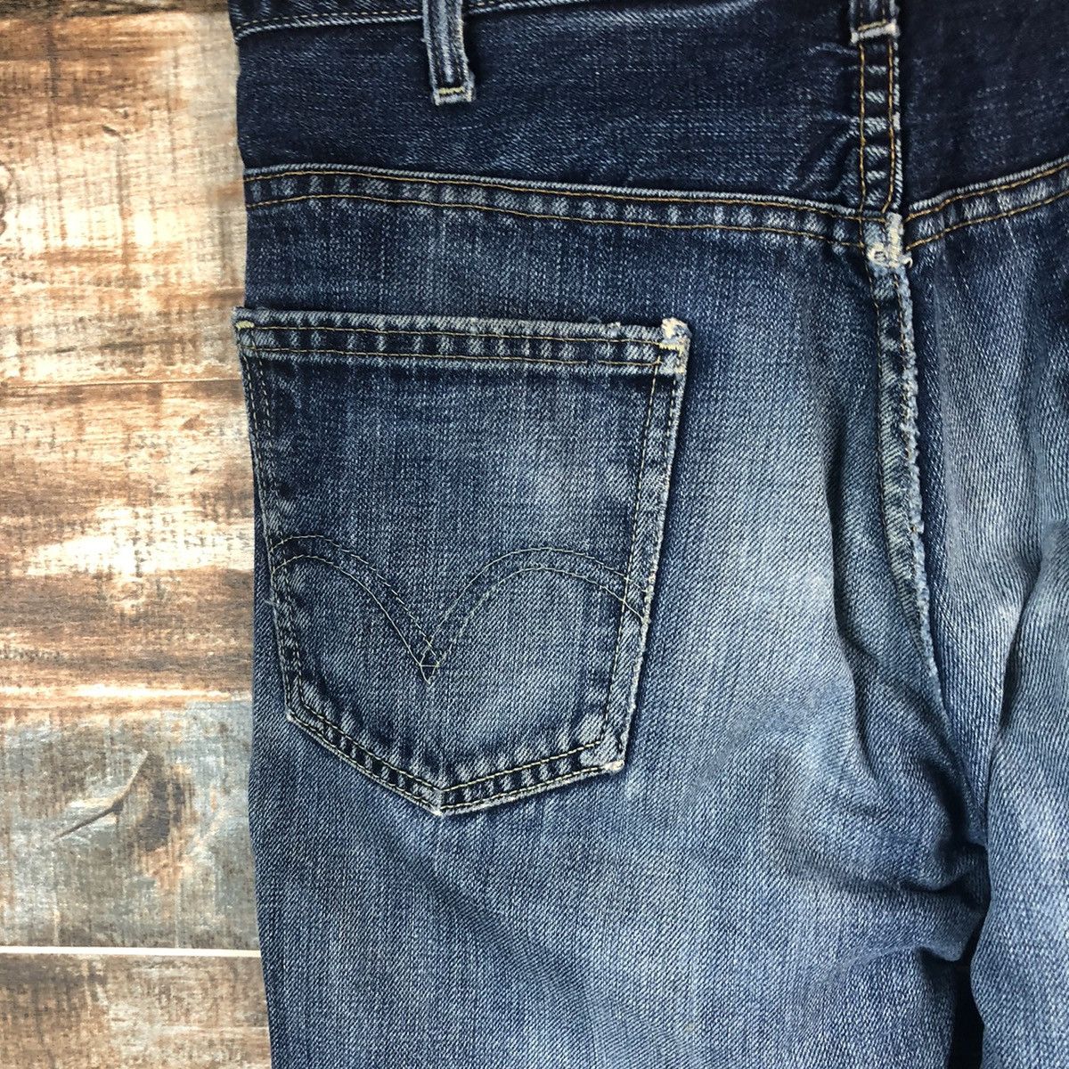 Levi's DL Levis Blue Distressed Denim Pants #C307 Size US 32 / EU 48 - 16 Thumbnail