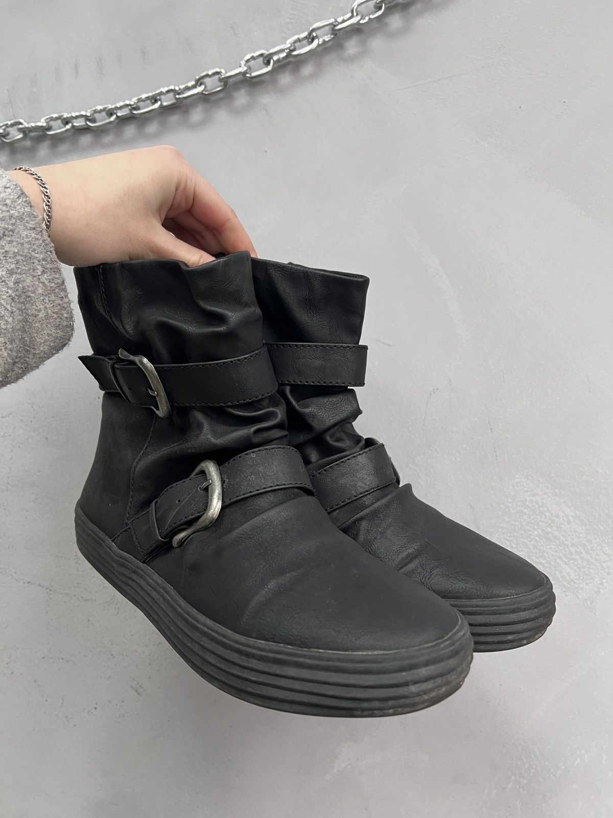 ASH Opium belted leather gothic boots rick owens style japanese Size US 7 / EU 40 - 1 Thumbnail
