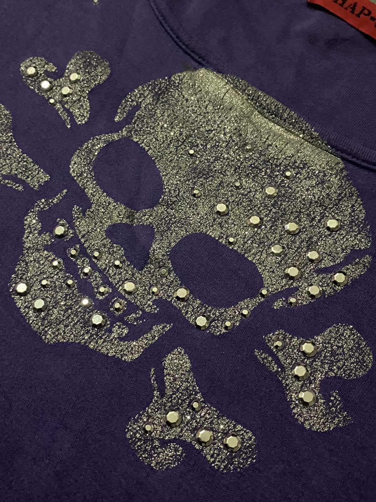 Japanese Brand CHAP - 02 JAPAN DIAMOND SKULL PUNK CROP LONGSLEEVE TEE Size S / US 4 / IT 40 - 3 Thumbnail