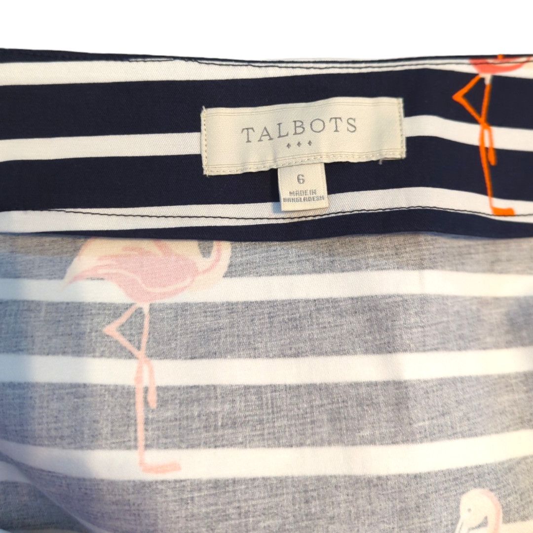 Other TALBOTS Blue White Striped Flamingo Skirt Size 6 Nautical Size 28" / US 6 / IT 42 - 8 Thumbnail