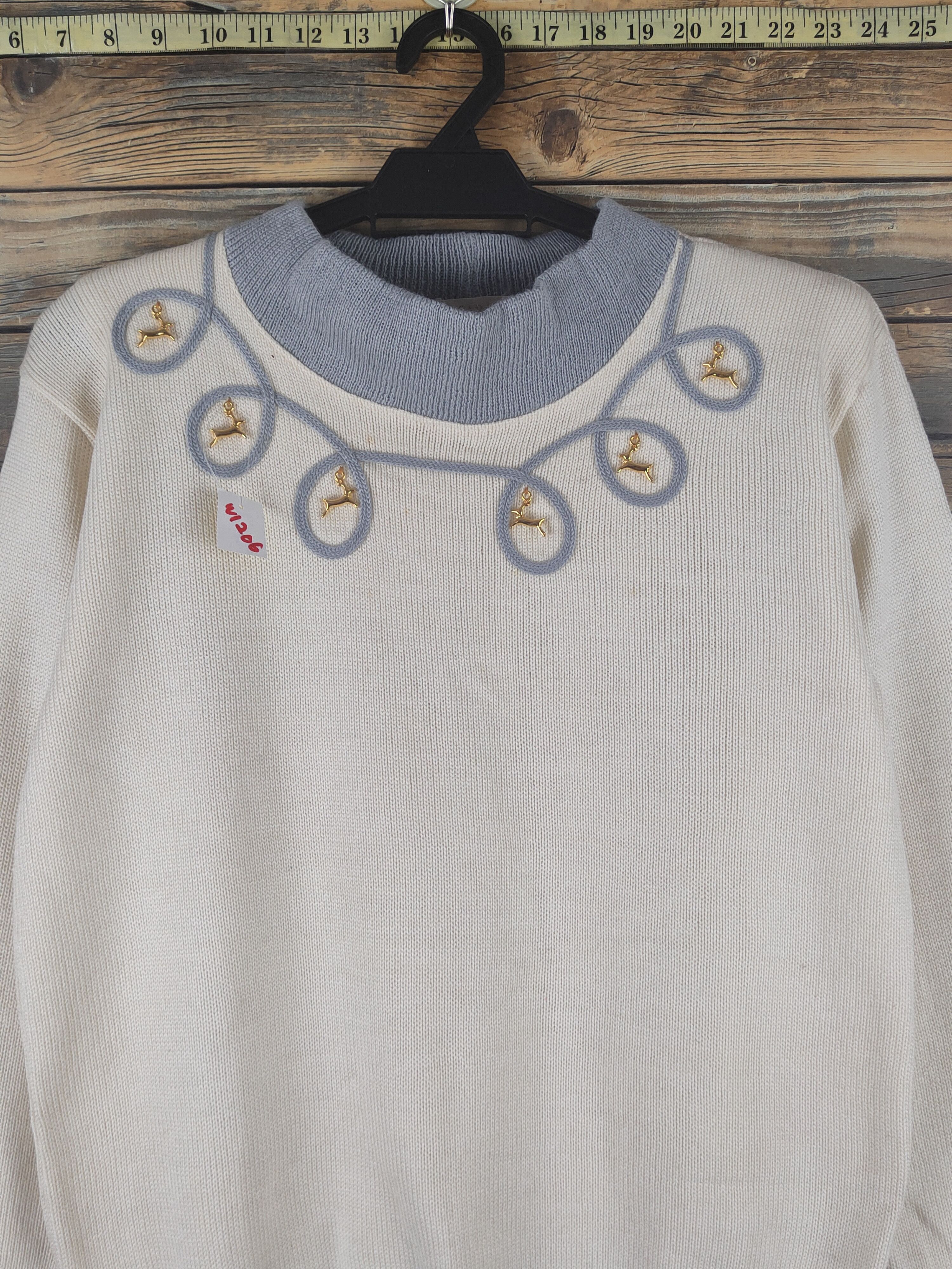 Homespun Knitwear × Japanese Brand × Vintage 24Carat Ivory Knitwear Sweatshirts #W1206 Size M / US 6-8 / IT 42-44 - 2 Thumbnail