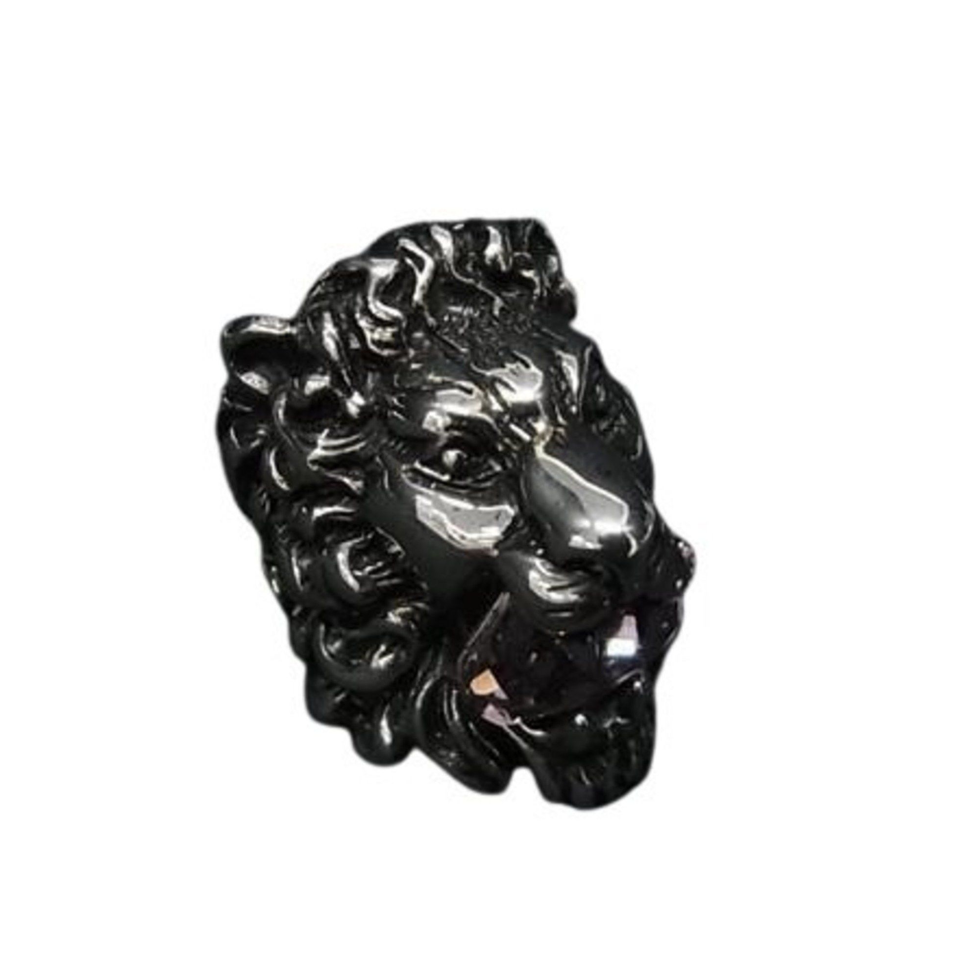 Gucci GUCCI Lion Head Ring - Silver and Pink Metal with Rhinestones for Women Size ONE SIZE - 1 Thumbnail