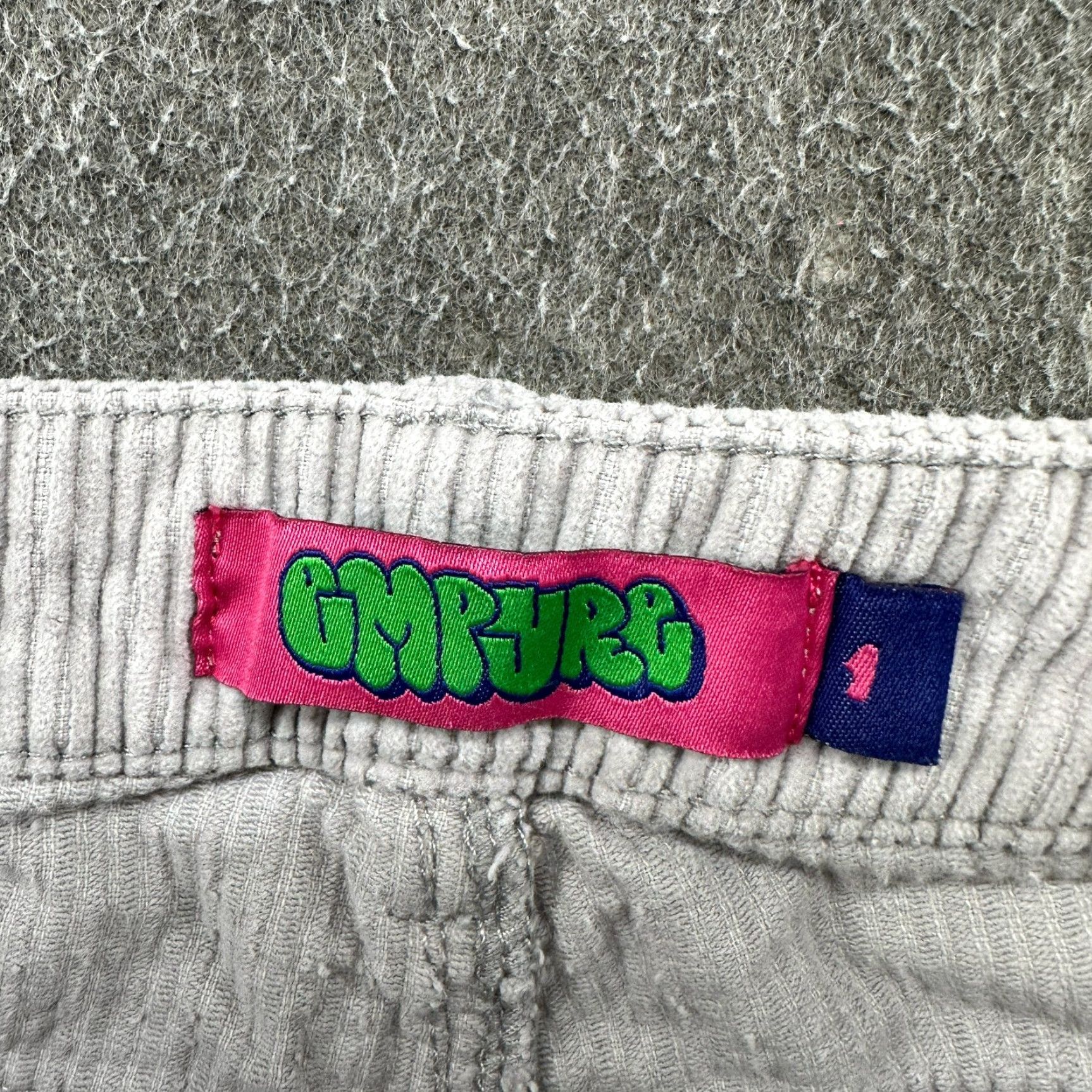 Empyre Empyre Pants Womens 4 Chino Corduroy Straight Relaxed Baggy 90s Hip Hop Gray Cotton Fall Winter Spring You Mens Women Girls Size 27" / US 4 / IT 40 - 4 Thumbnail