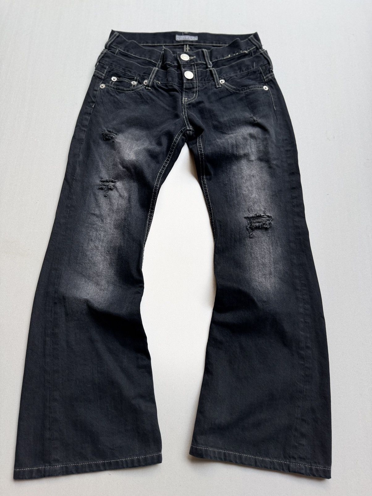 Japanese Brand Double waist flare jeans Size US 26 / EU 42 - 1 Thumbnail