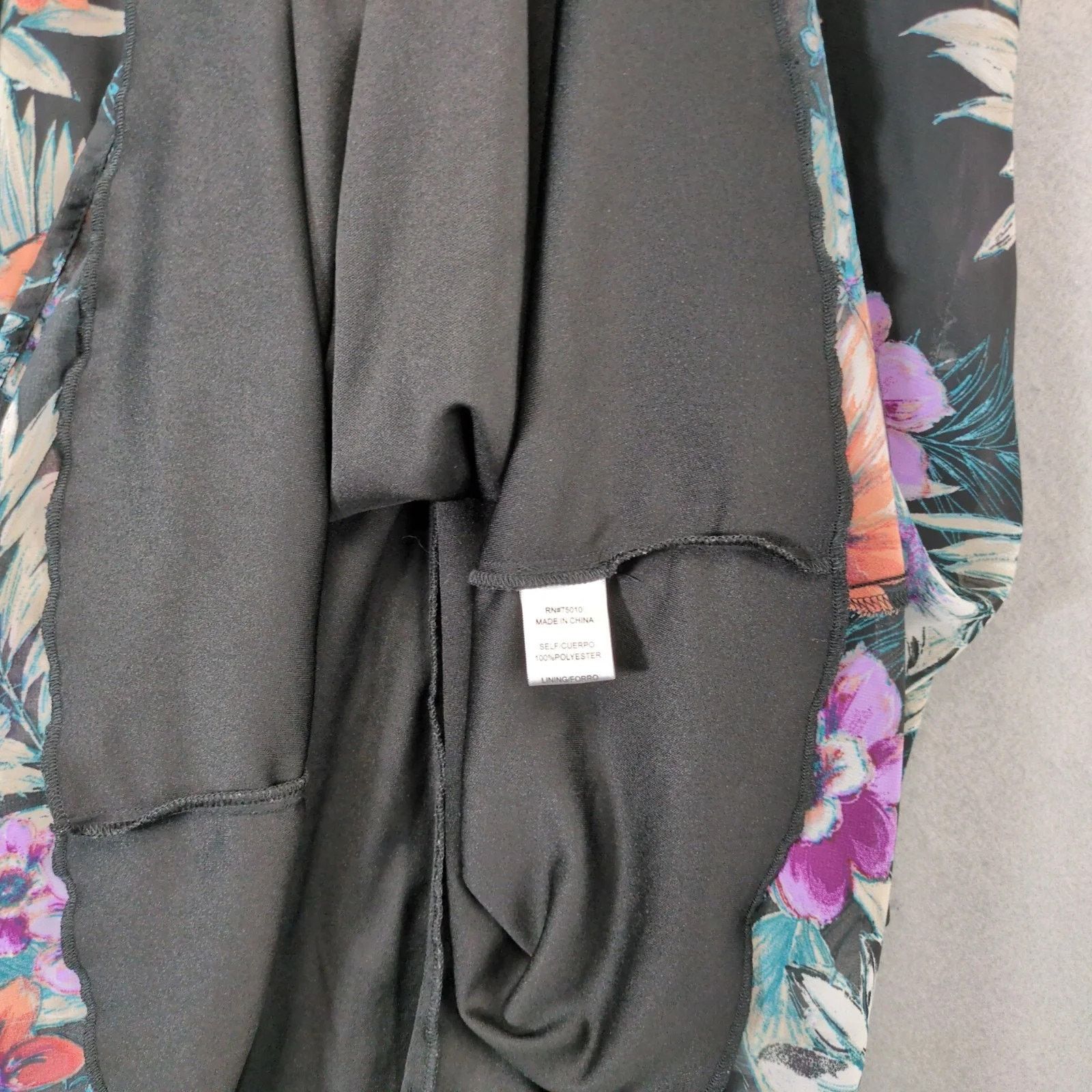 Other Jodi Kristopher Black Floral Babydoll Slip Dress Sz XS Lace Size XS / US 0-2 / IT 36-38 - 4 Thumbnail