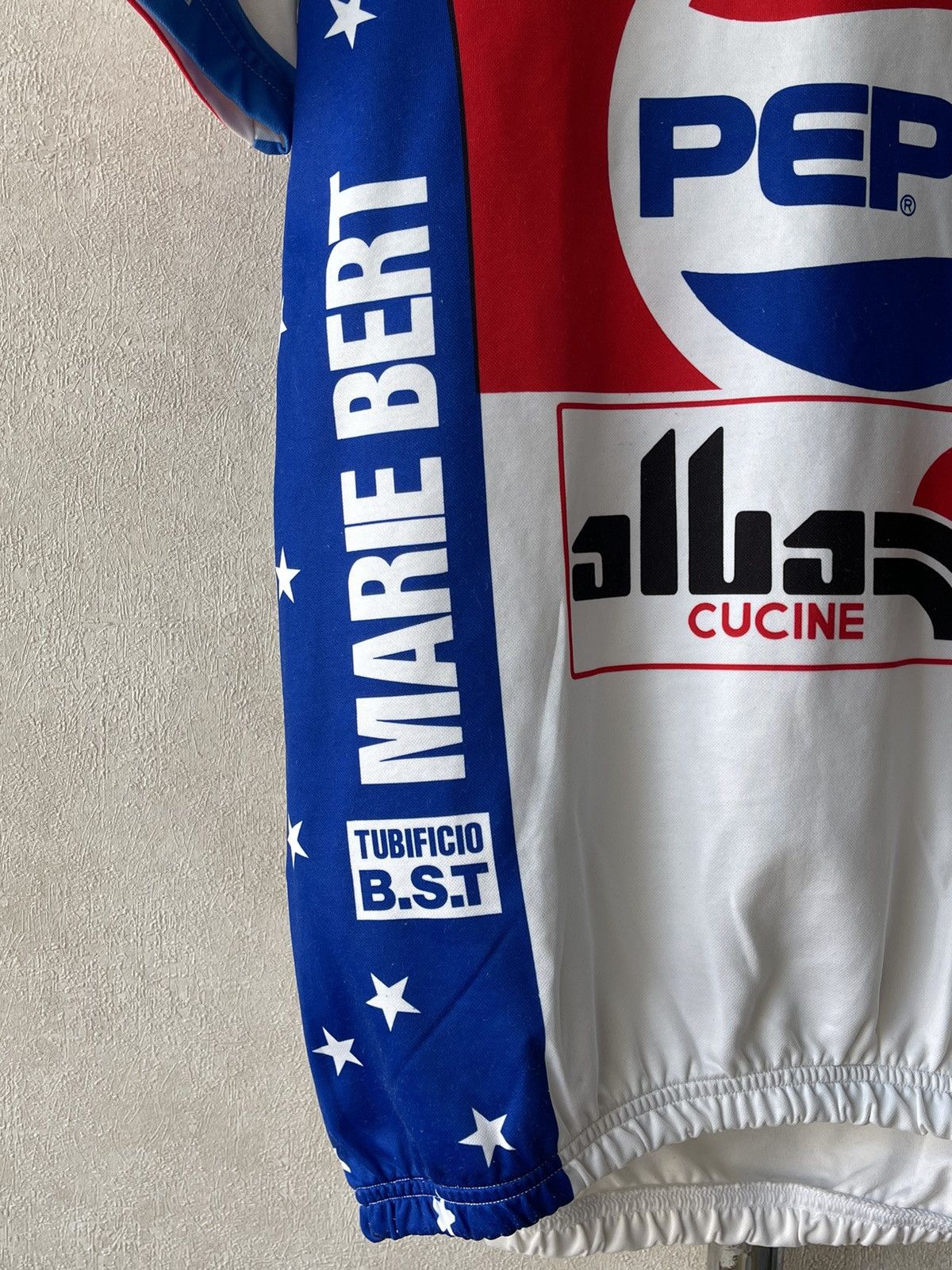 Vintage 80s VTG Pepsi Fanini Cycling Jersey 1/4 Zip Y2K Italy Size US XL / EU 56 / 4 - 4 Thumbnail