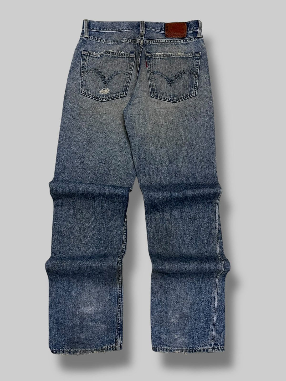 Levi's Vintage Clothing Vintage 1990s Designer Original Levis 502 Distressed Denim Size US 29 - 9 Thumbnail