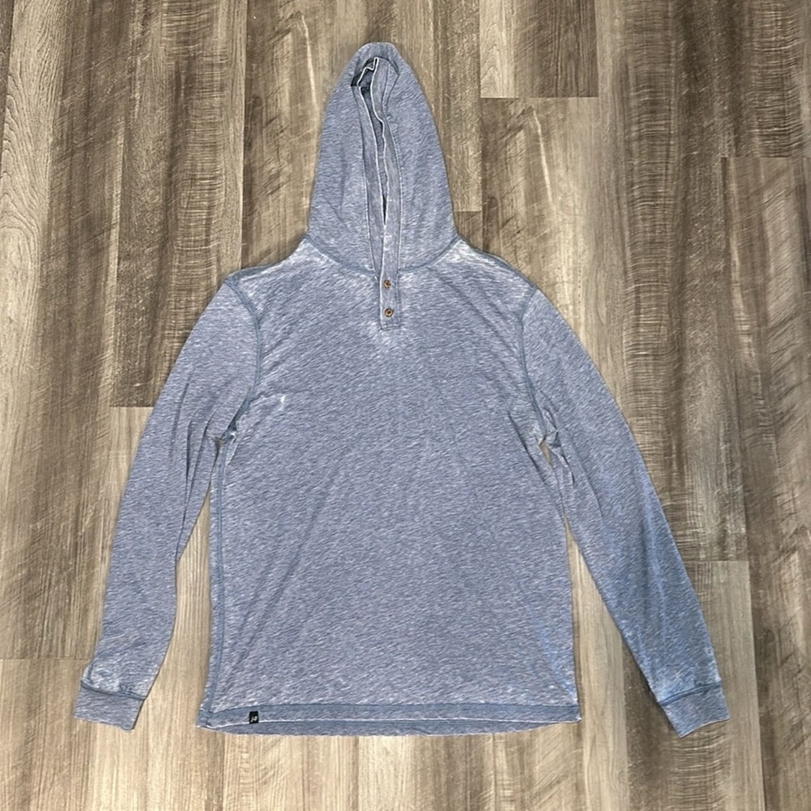 johnnie-O Johnnie-O Zed BurnOut Washed Long Sleeve Tee Hoodie - Medium Size US M / EU 48-50 / 2 - 2 Thumbnail