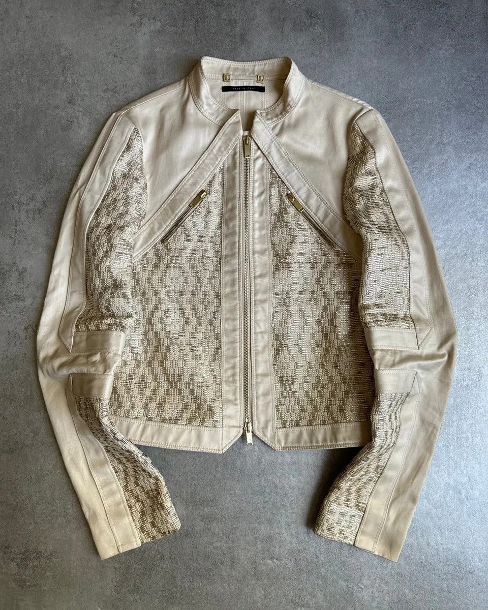 Gucci SS2004 Gucci by Tom Ford Beige Nude Gabardine Jacket Size M / US 6-8 / IT 42-44 - 1 Thumbnail