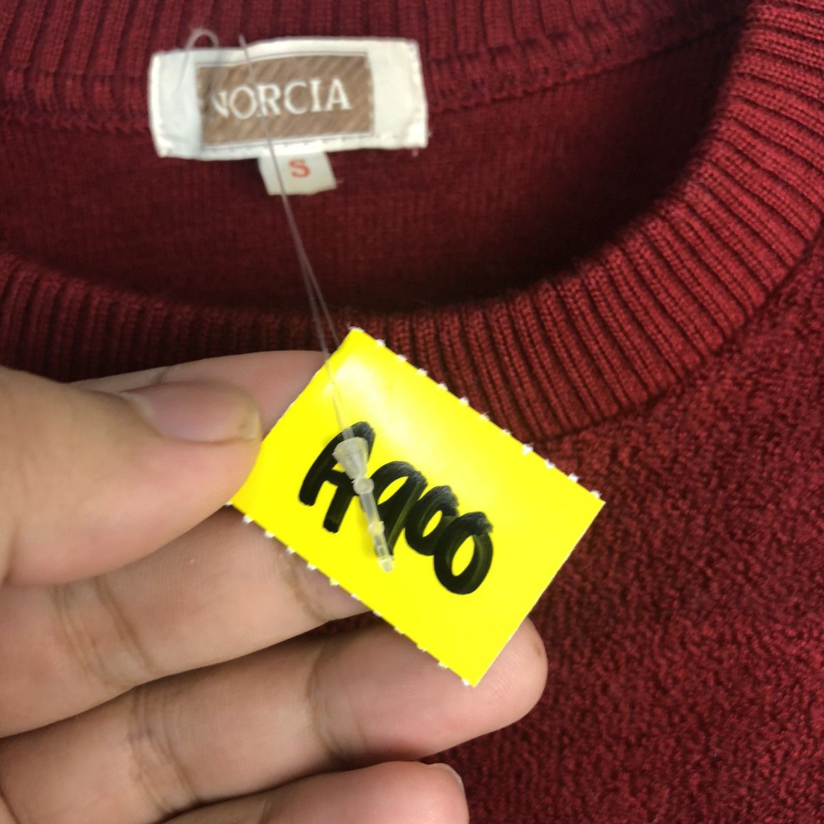 Homespun Knitwear × Japanese Brand Norcia Red vintage Sweatshirt #A900 Size US S / EU 44-46 / 1 - 11 Thumbnail