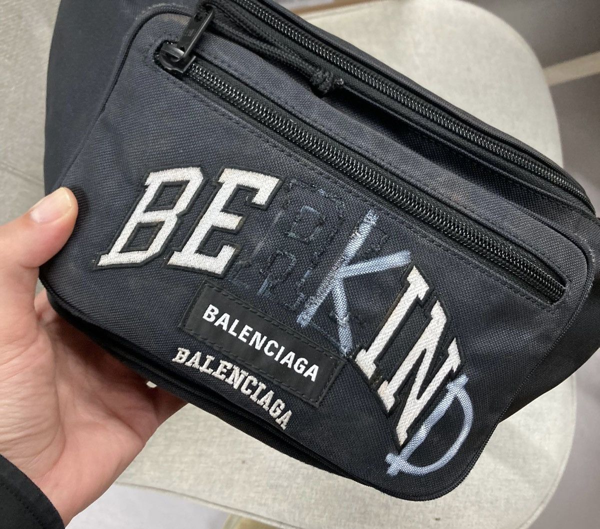Balenciaga Be Kind Cotton Canvas Mesh Bag Size ONE SIZE - 1 Thumbnail