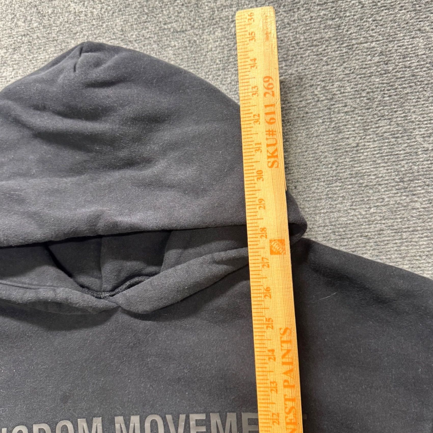 The Unbranded Brand Kingdom Movement Hoodie Mens Large Black 100% Cotton Pullover Grunge Stained Distressing Fade Pre-owned Size US L / EU 52-54 / 3 - 4 Thumbnail