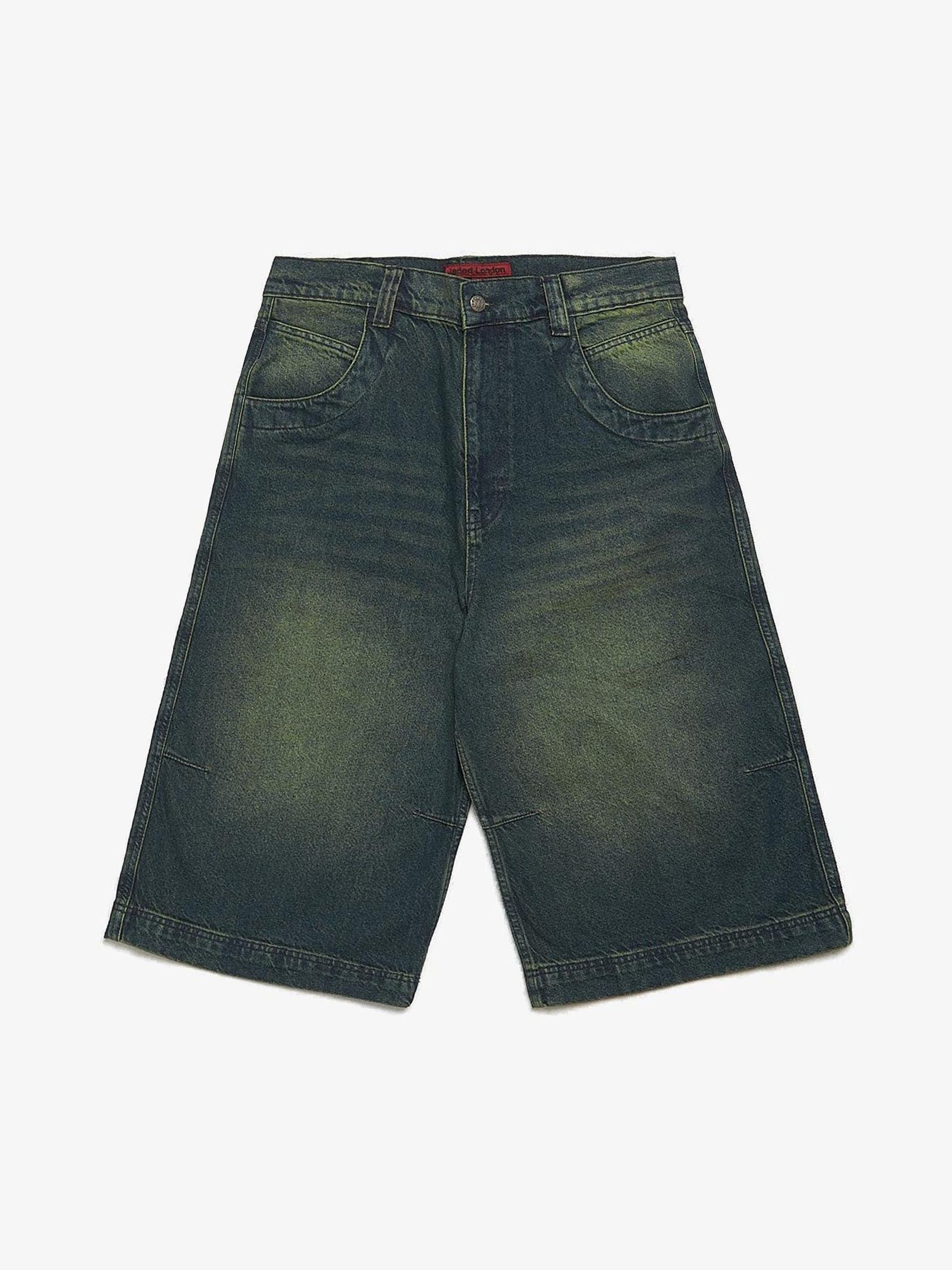 Jaded London Axle Sandblast Denim Cotton Shorts | Grailed