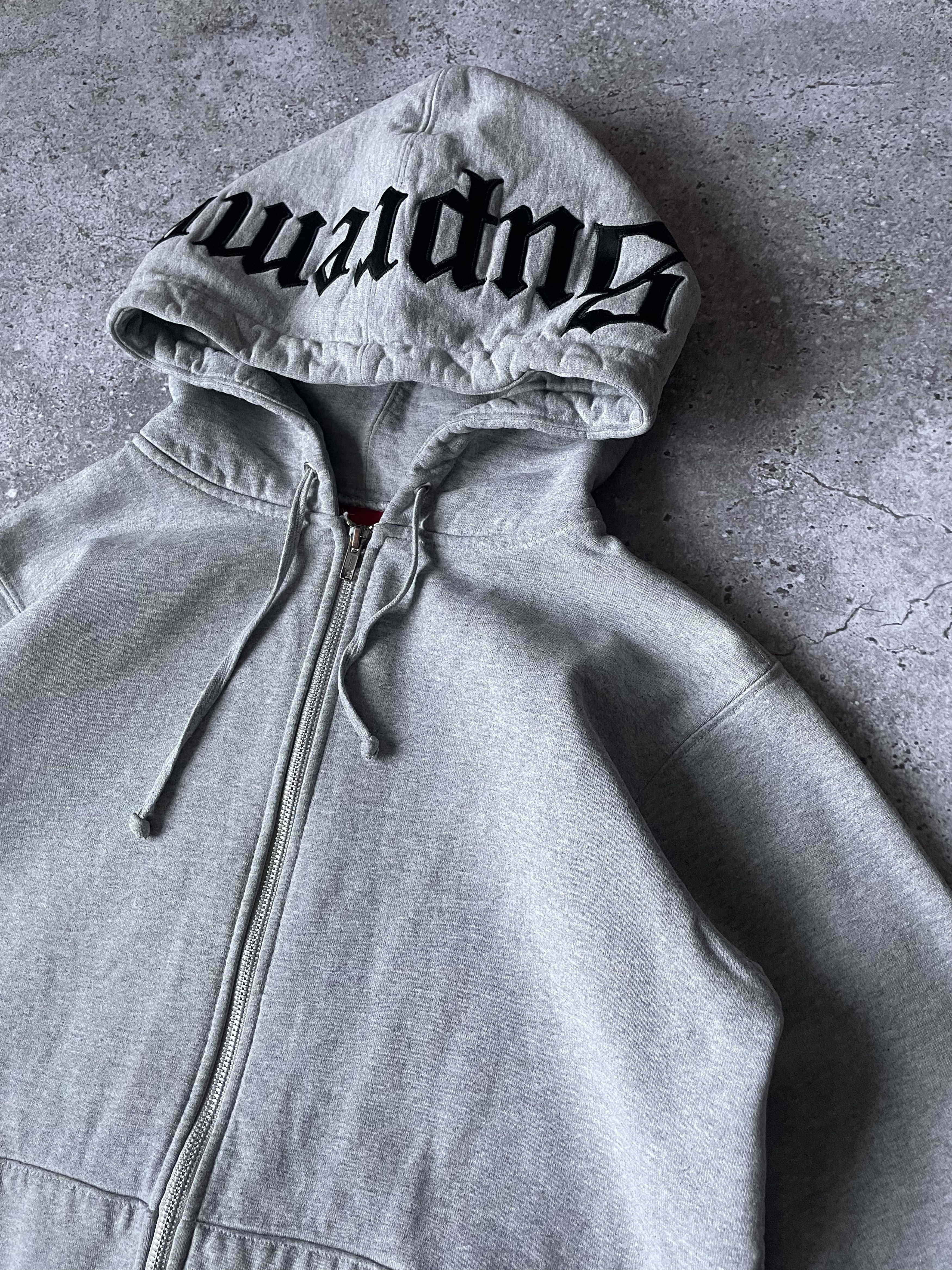 Supreme Supreme Old English Hood Logo Zip Up | Grailed