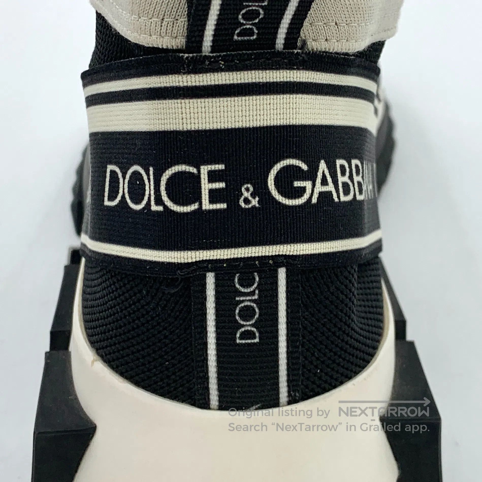 Dolce & Gabbana Dolce Gabbana Black Logo Letter Casual Laced Sock Shoes Sn Size US 6.5 / IT 36.5 - 7 Thumbnail
