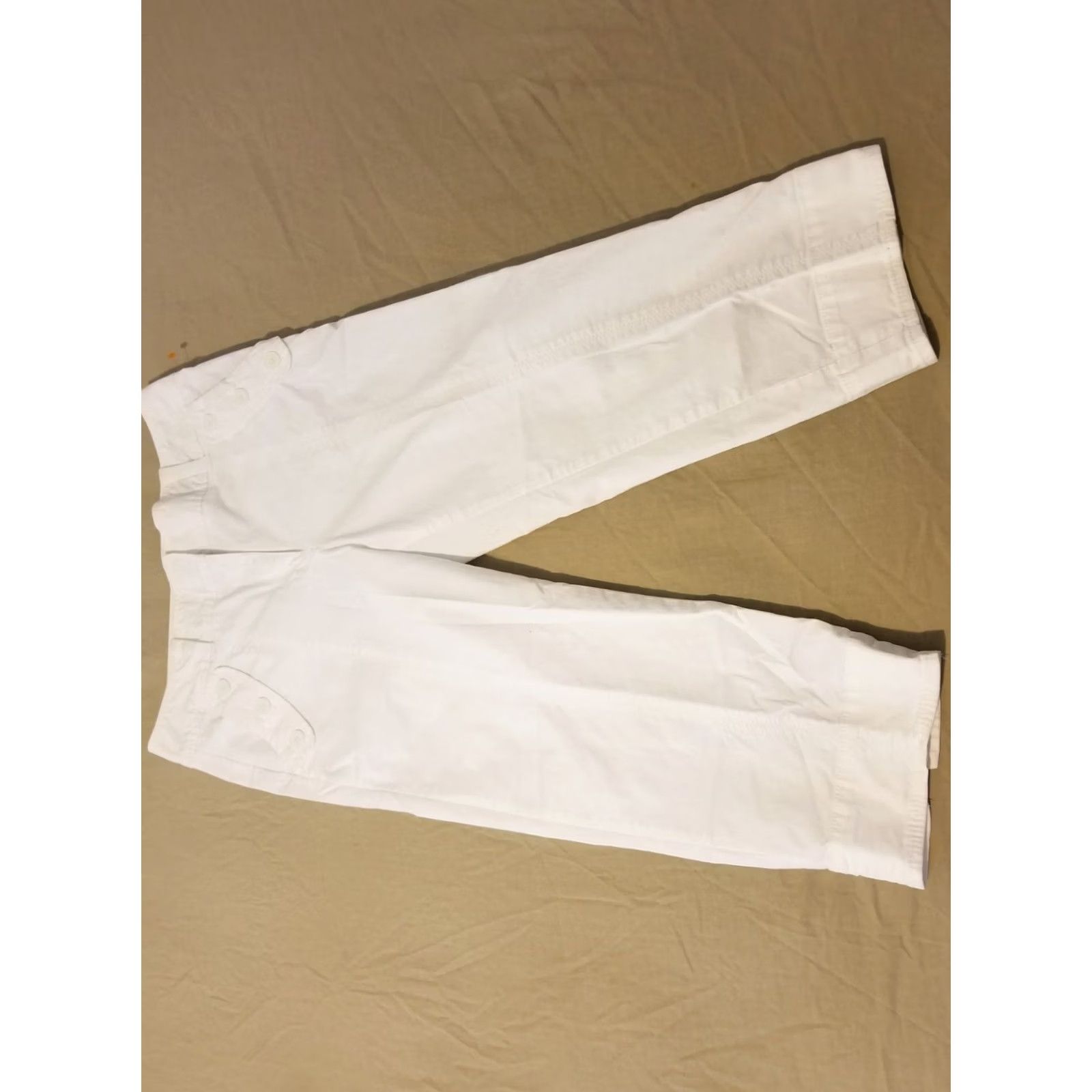 Ann Taylor Ann Taylor Womens White Dress Pants 6 Slack Chino Trouser Capri Size 28" / US 6 / IT 42 - 2 Thumbnail