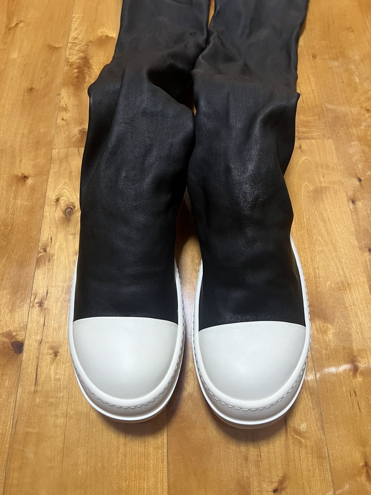 Rick Owens Rick owens mainline leather thigh high stocking sz 38.5 Size US 8.5 / IT 38.5 - 2 Thumbnail