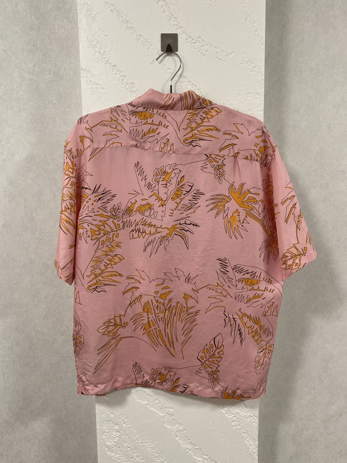 Palm Angels Palm Angels Abstract Palms-print Pink Silk Shirt Size: 46 Size US S / EU 44-46 / 1 - 9 Thumbnail