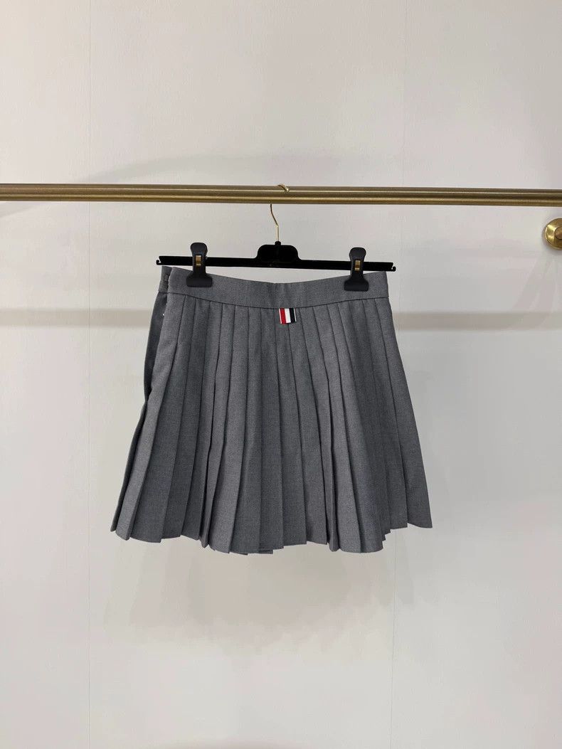 Thom browne High-priced gray wool pleated skirt 2503-Nextar