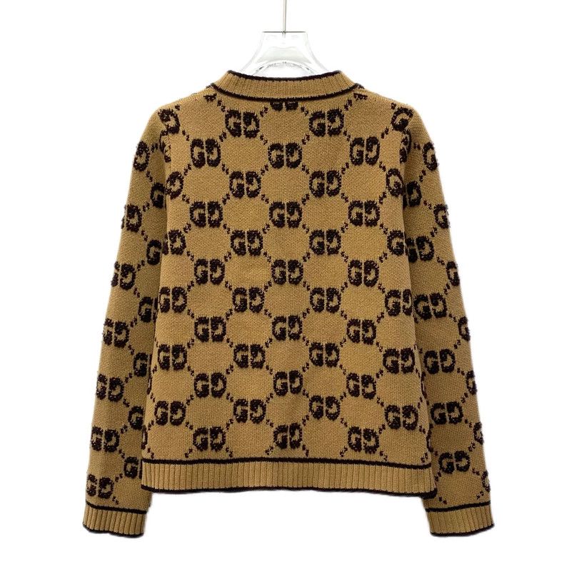 Gucci Gucci Brown logo jacquart full-print wool single-breasted l Size US S / EU 44-46 / 1 - 2 Thumbnail