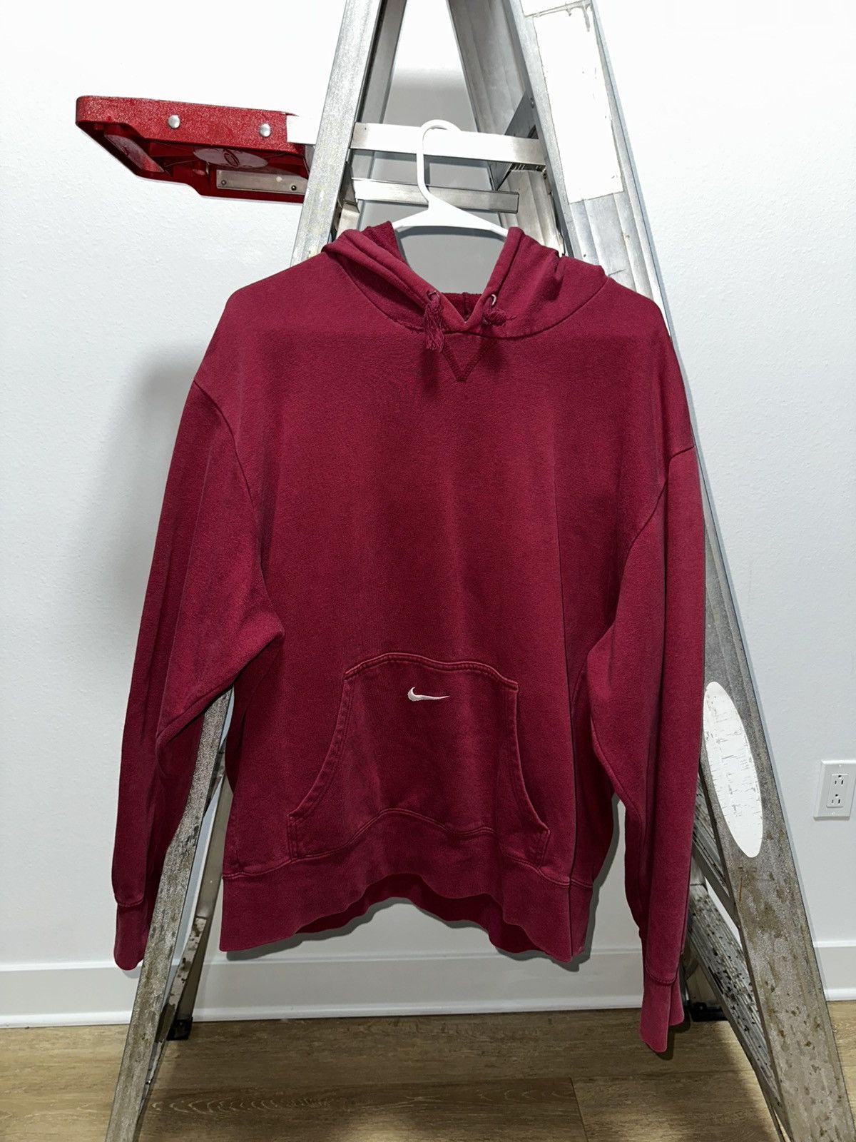 Nike Vintage Nike Center Check Hoodie Size US XL / EU 56 / 4 - 1 Thumbnail