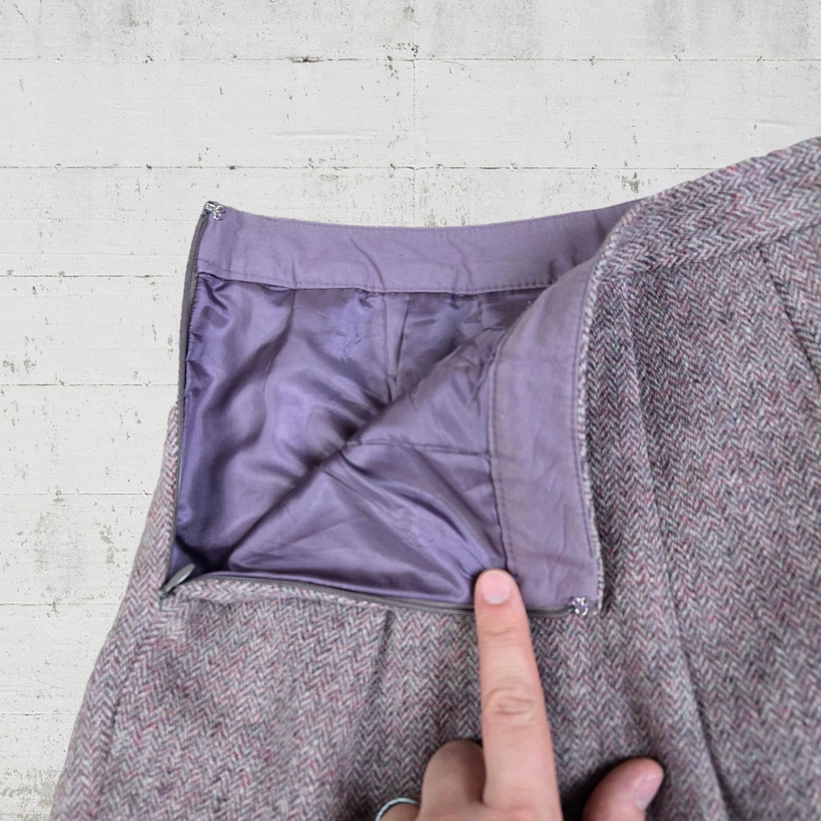 Gap GAP Purple Herringbone Wool Skirt Size 2 Size 26" / US 2 / IT 38 - 5 Thumbnail