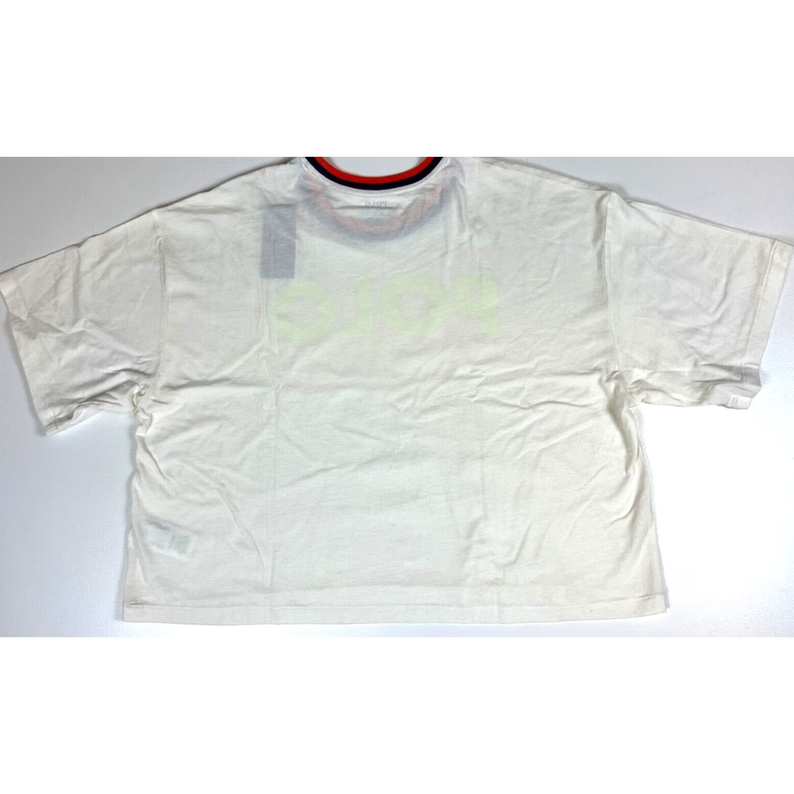 Polo Ralph Lauren Polo Ralph Lauren Cropped T-Shirt Womens XL White Crew Neck Short Sleeve NWT Size XL / US 12-14 / IT 48-50 - 2 Thumbnail