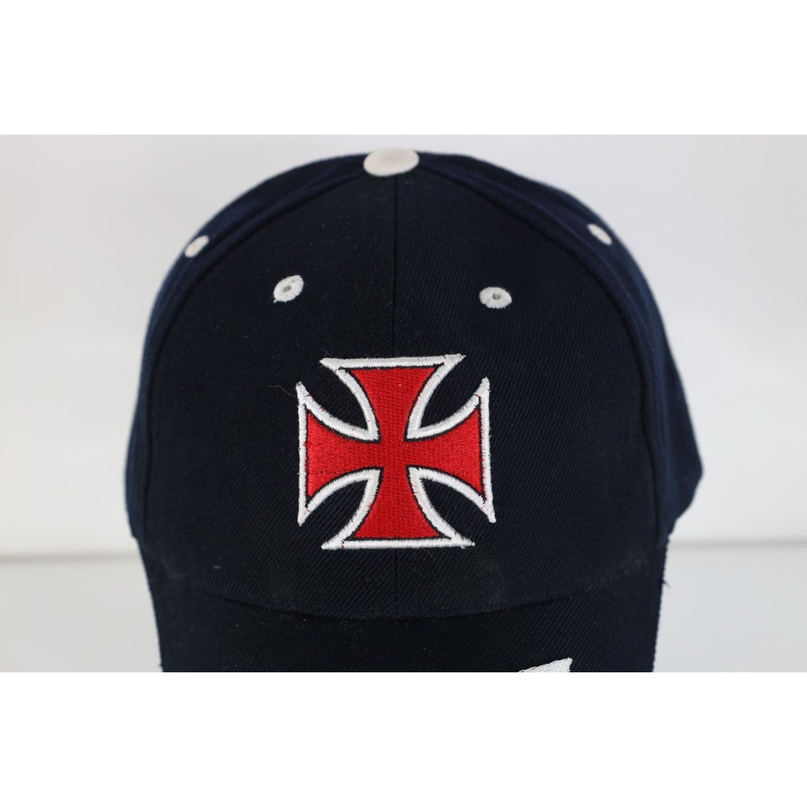 Vintage Vintage 90s Y2K Streetwear Iron Cross Motorcycle Hat Cap Size ONE SIZE - 3 Thumbnail