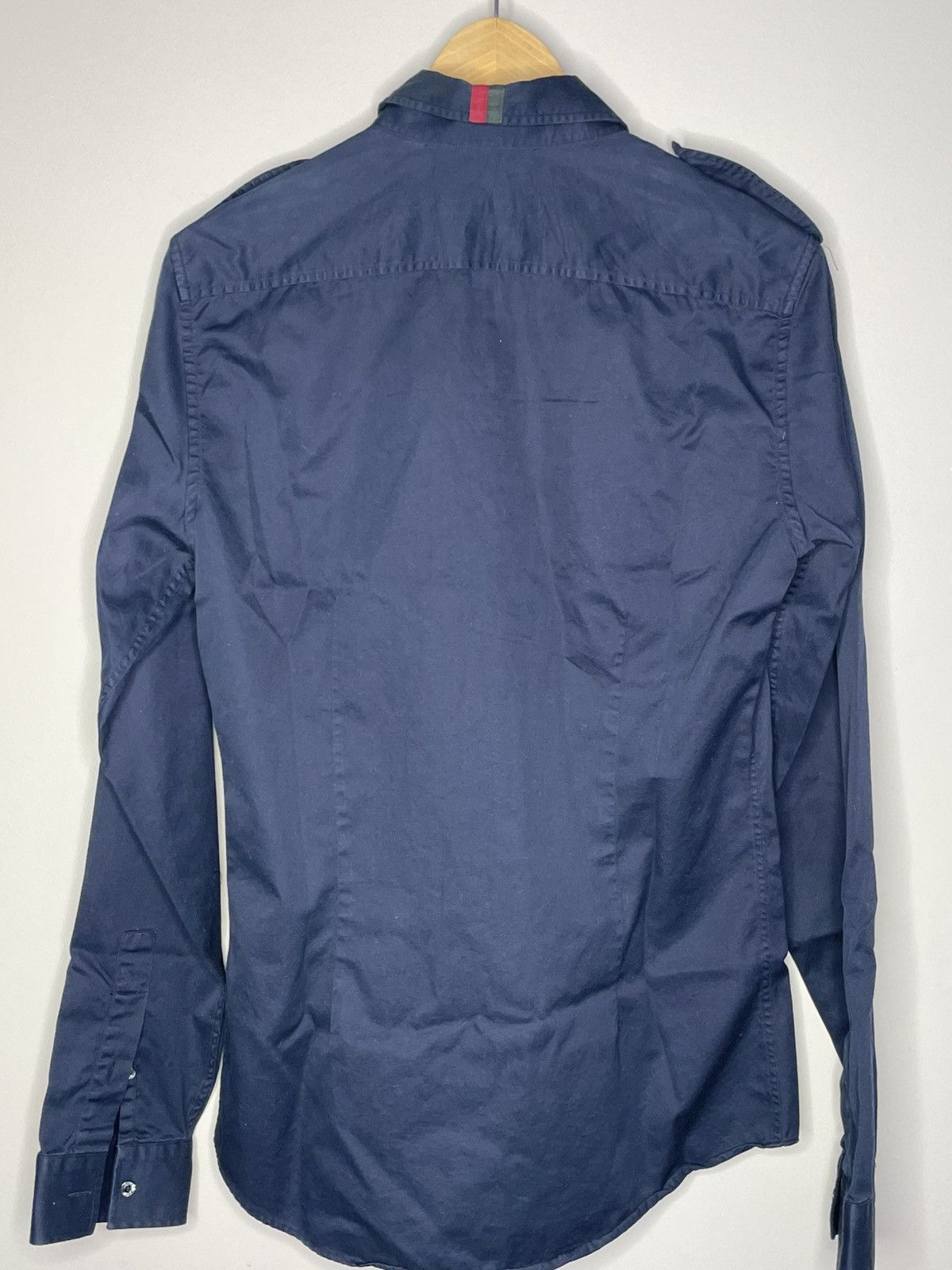 Gucci Gucci navy shirt- size 39/15-1/2 Size US M / EU 48-50 / 2 - 2 Thumbnail