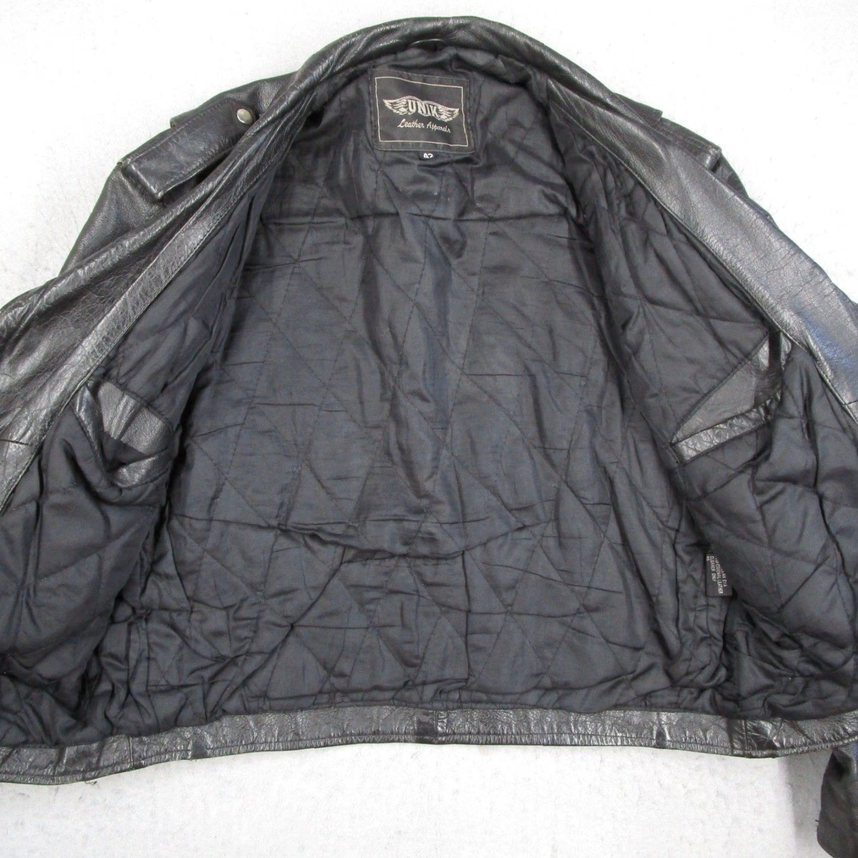 Vintage VINTAGE UNIK Leather Apparels Mens Black Leather Biker Jacket Belted Moto Size 42 Size US XS / EU 42 / 0 - 3 Thumbnail