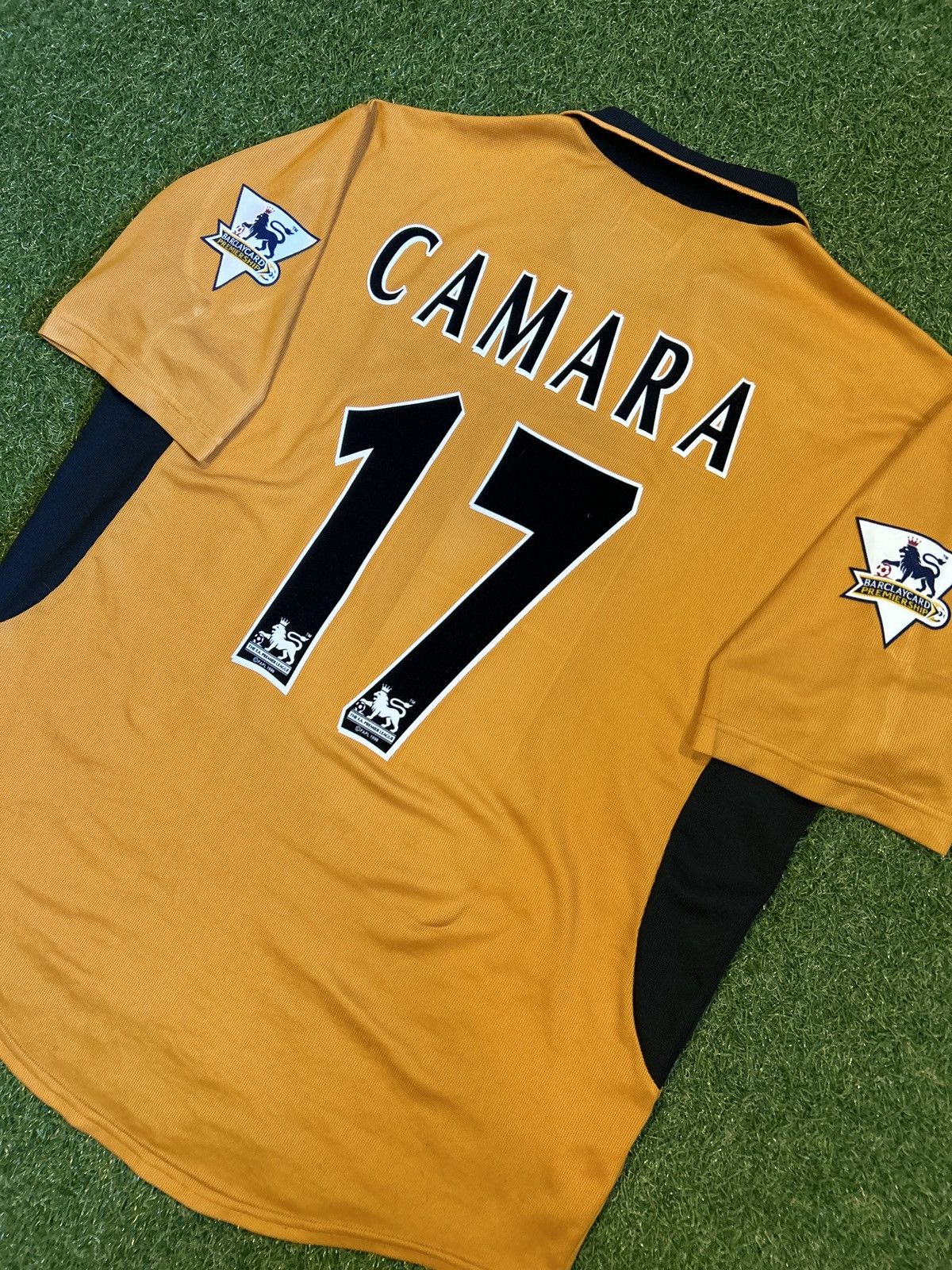 Vintage 03/04 Wolverhampton Wanderers FC Camara Home Shirt Size US L / EU 52-54 / 3 - 3 Thumbnail