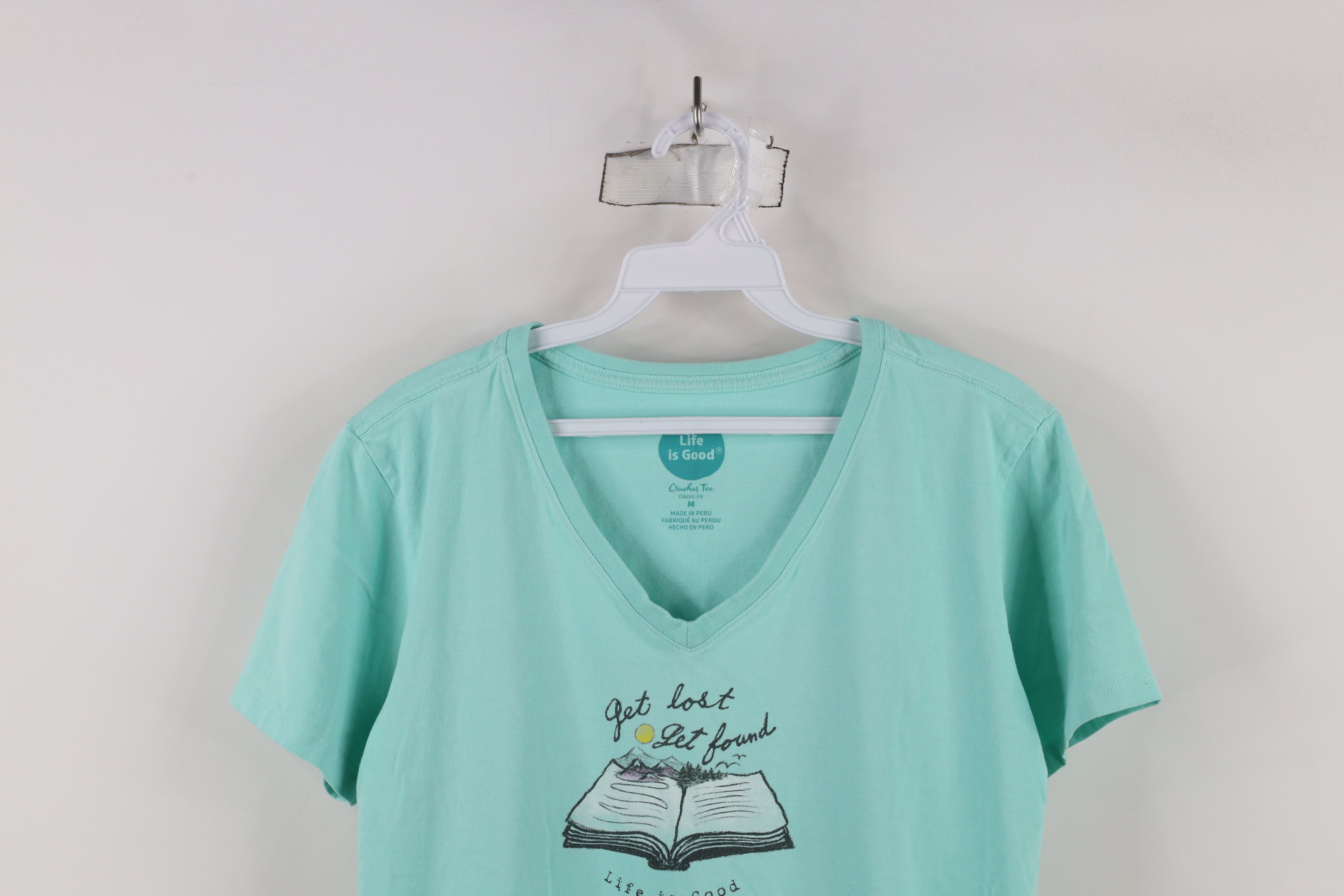Life is Good × Vintage Life Is Good Spell Out Get Lost Get Found Book T-Shirt Size M / US 6-8 / IT 42-44 - 2 Thumbnail