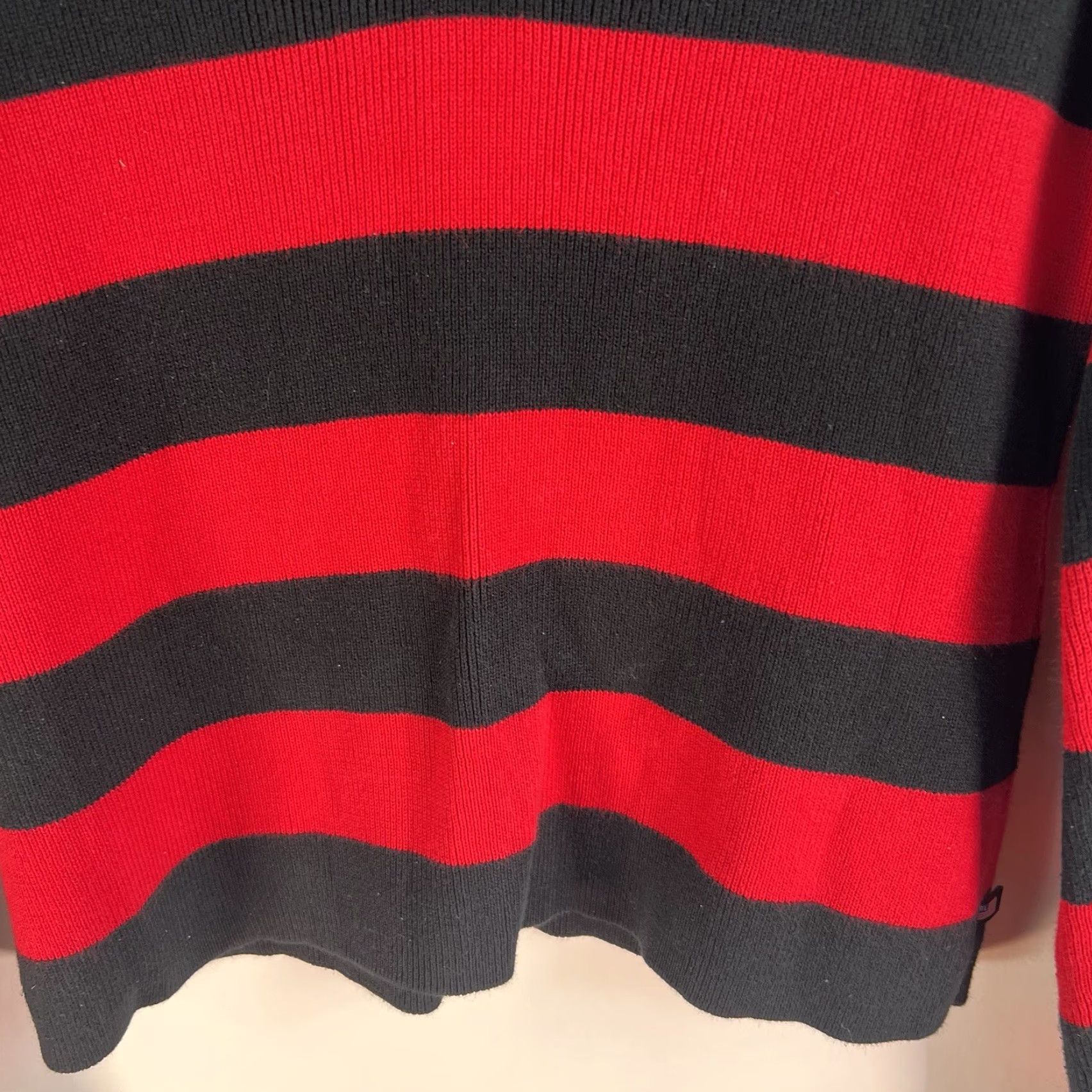 Ralph Lauren VINTAGE Ralph Lauren Polo Jeans Company Striped Sweater Ladies XL Blue Red V-Neck Pullover Knit Shirt Size XL / US 12-14 / IT 48-50 - 3 Thumbnail