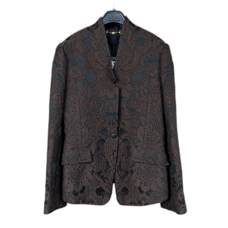 Gucci Gucci Embroidered Tapestry Blazer Jacket for Women Size L / US 10 / IT 46 - 1 Thumbnail