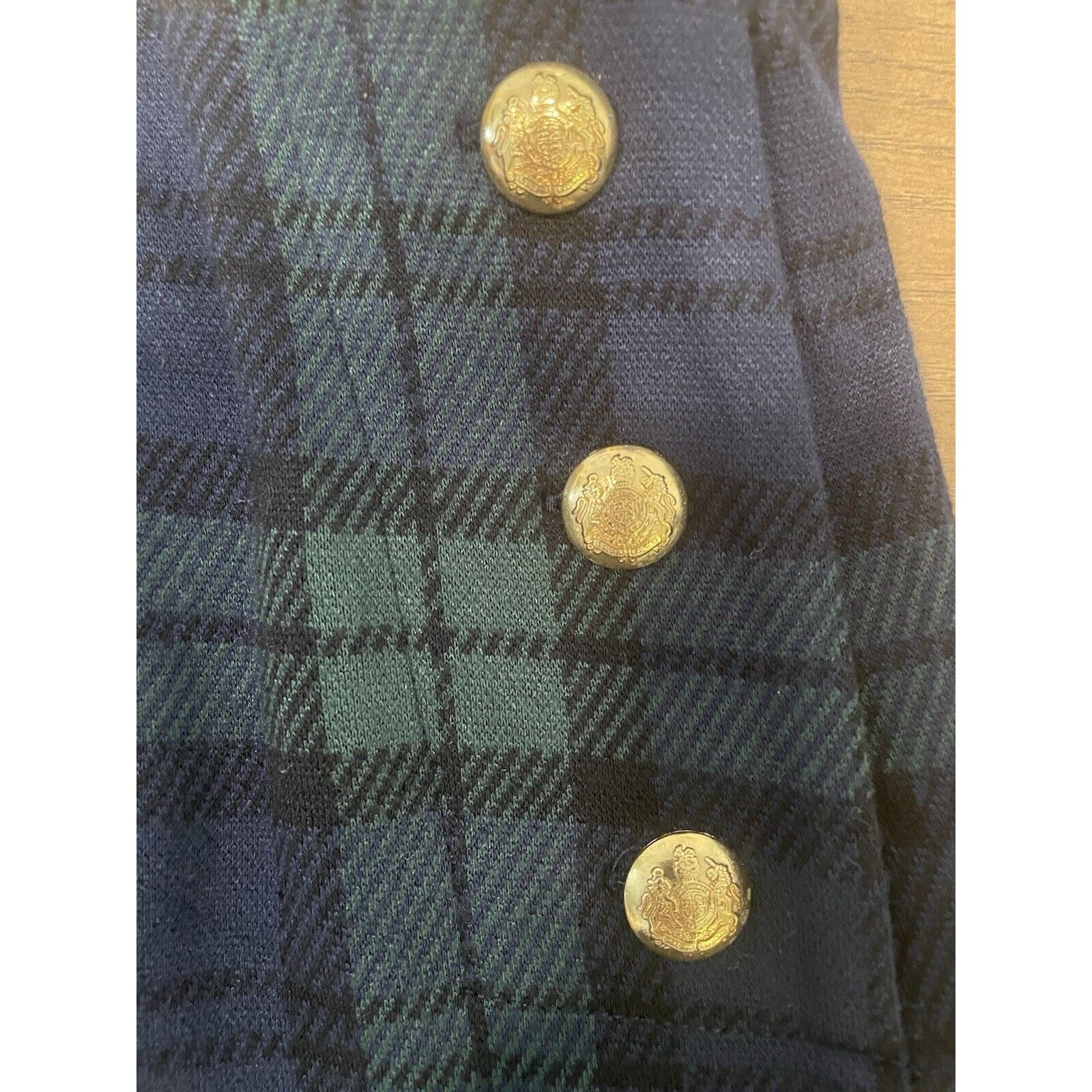 Ralph Lauren RALPH LAUREN Plaid Jacquard Pencil Skirt Gold Button Tartan Size 27" / US 4 / IT 40 - 8 Thumbnail