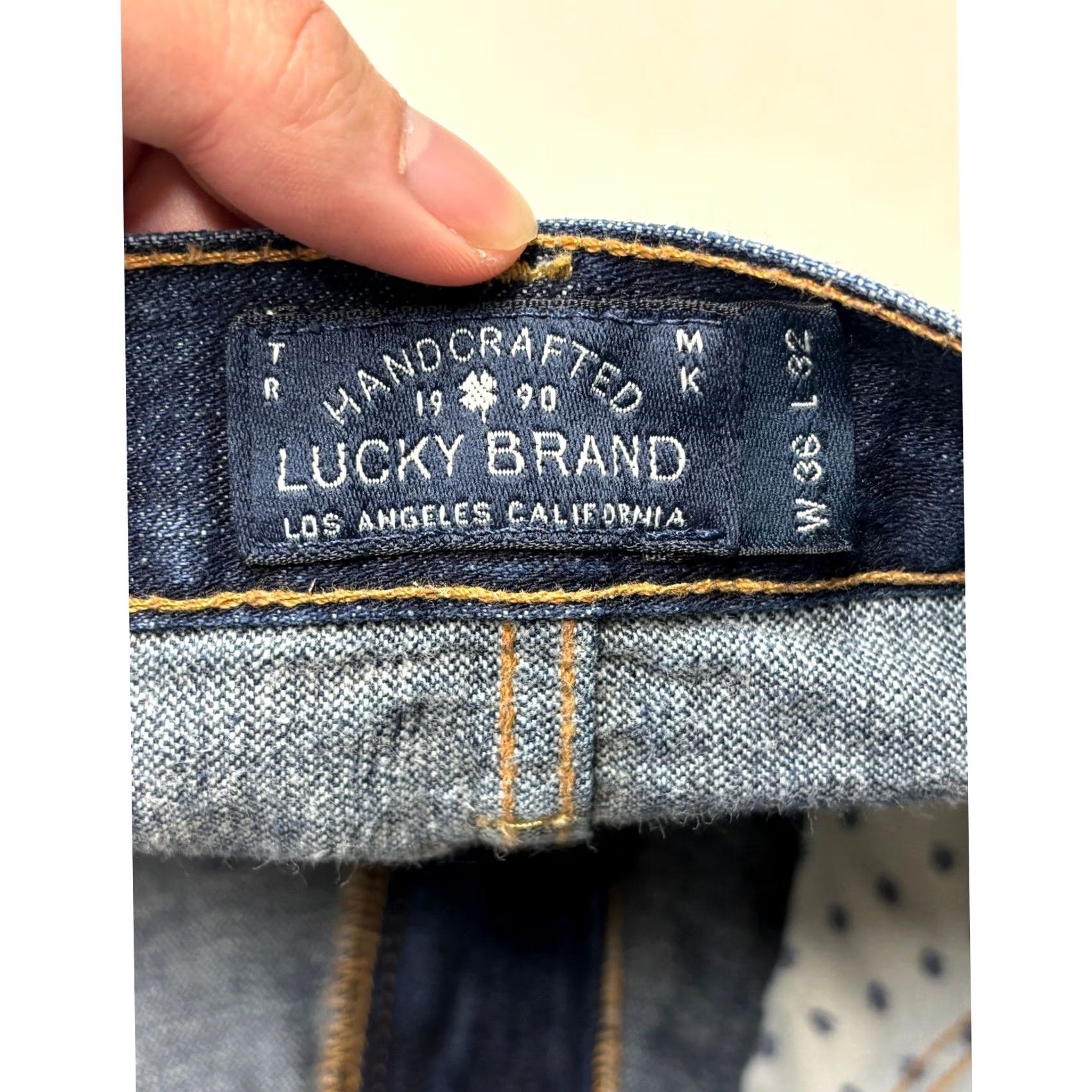 Lucky Brand Lucky Brand 221 Original Straight Jeans Mens 38x30 Dark Blue 100% Cotton Denim Jeans Size US 38 / EU 54 - 5 Thumbnail