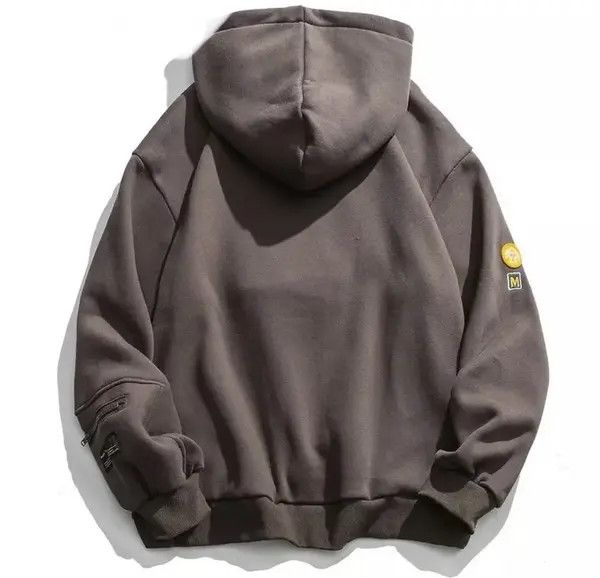 VIBE Vintage Smile Grey Hoodie Sweatshirt Pullover Jersey Jumper Size US M / EU 48-50 / 2 - 2 Thumbnail