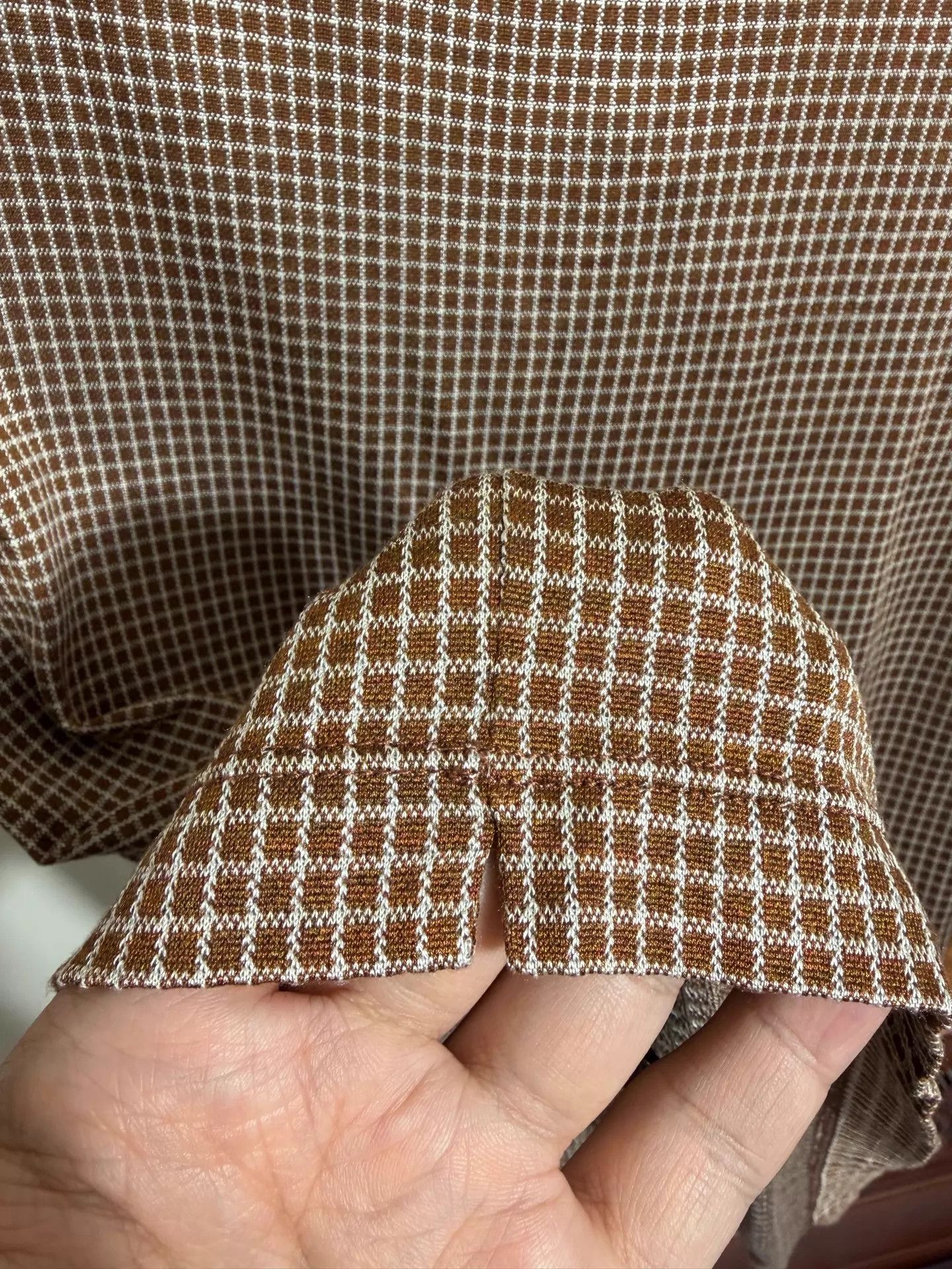 Ermenegildo Zegna Ermenegildo Zegna Silk Slim Check SS Polo 52 Size US L / EU 52-54 / 3 - 6 Thumbnail