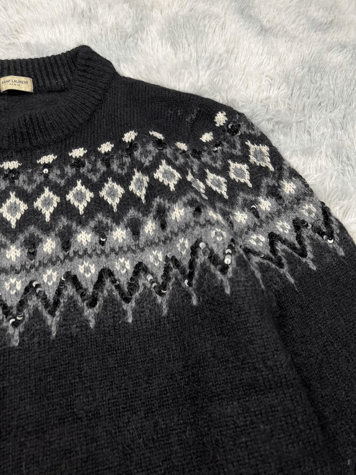 Saint Laurent Paris Saint Laurent Paris Saint Laurent Paris 16AW Scale Knitwea Size US M / EU 48-50 / 2 - 4 Thumbnail
