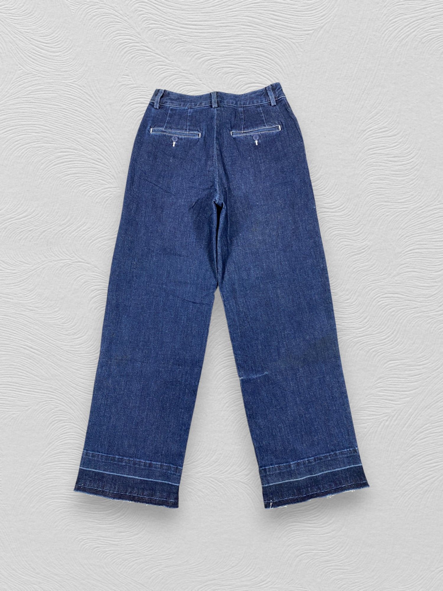 Japanese Brand Dark Blue Uniqlo Flare Jeans 27x28.5 Denim- JN3863 Size US 27 - 2 Thumbnail