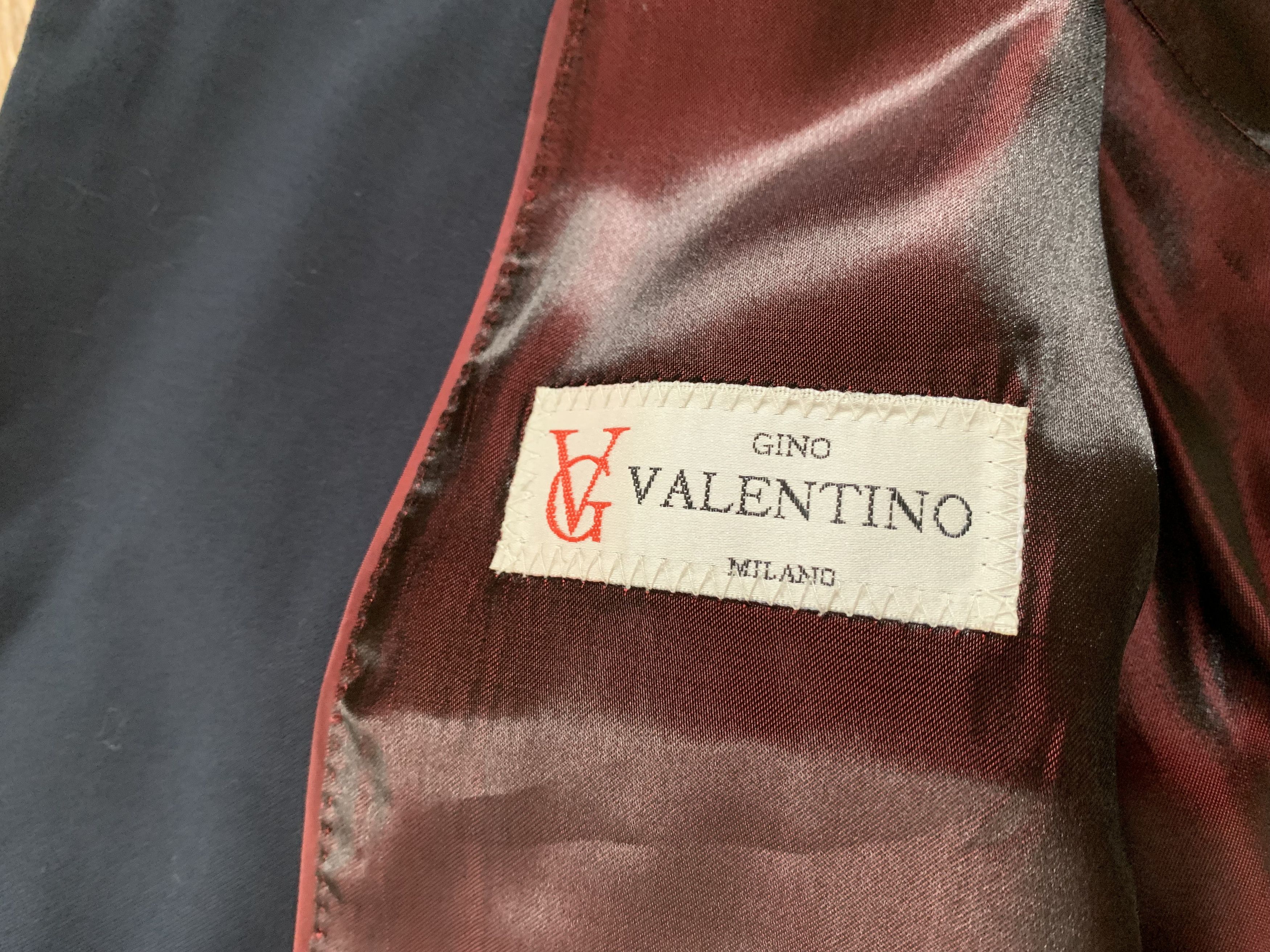 Valentino Gino Valentino Navy Wool Blazer Luigi Botto Fabric Size 44R - 6 Thumbnail