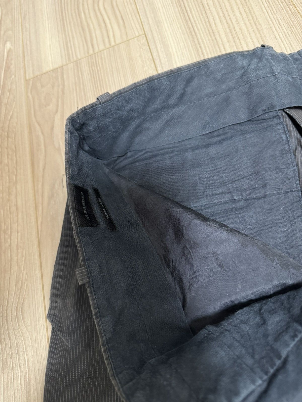 Jil Sander Jil Sander Raf Simons Era Pinstripe Straight-Flare Trousers Size US 31 - 7 Thumbnail